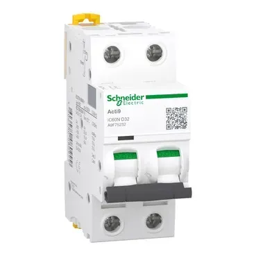 Acti9 Ic60N, Intreruptor Automat Miniatura, 2P, 32A, curba D, A9F75232