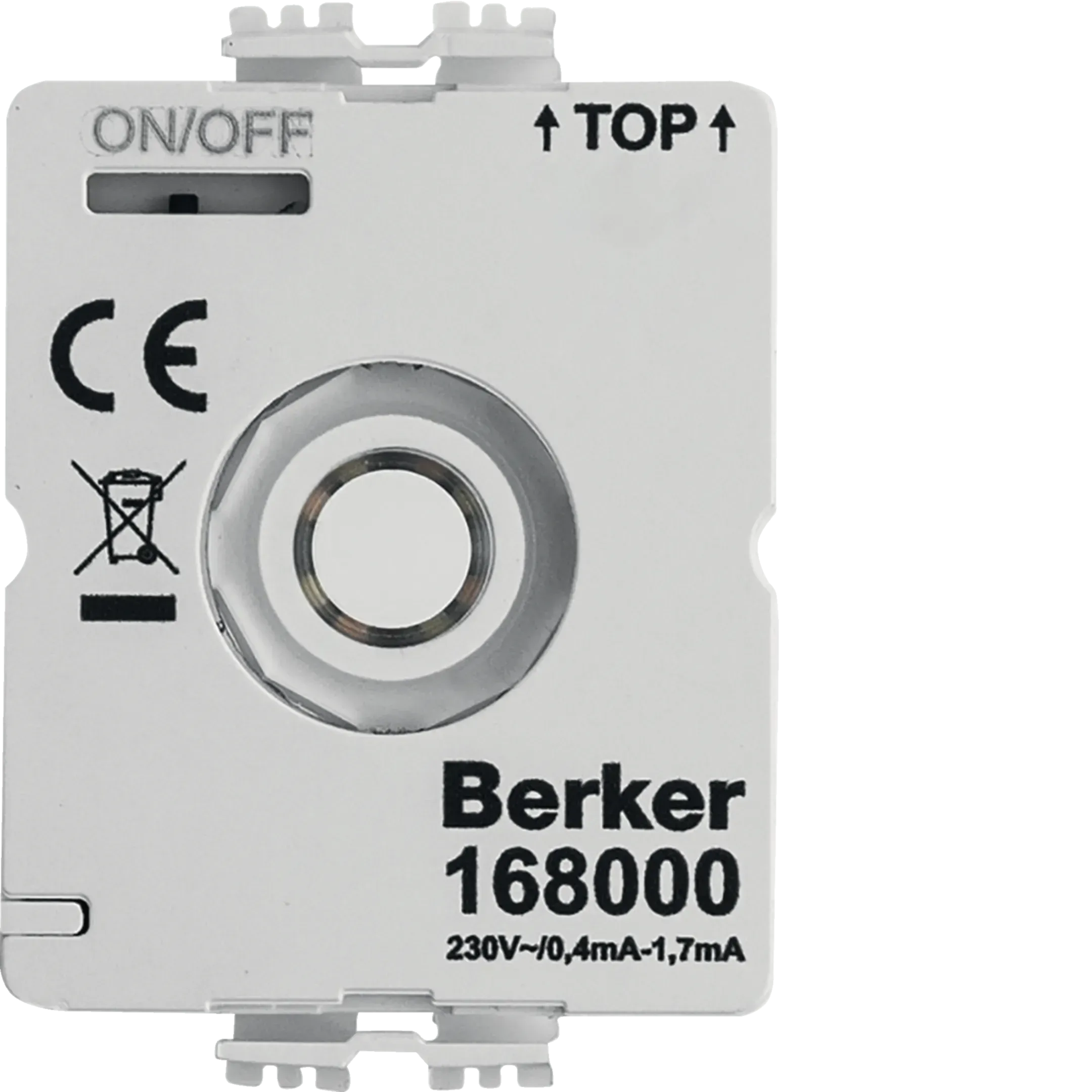 Modul LED pentru intrerupator rotativ, 230V, cu conductor N, Berker, seria 1930, alb, 168000