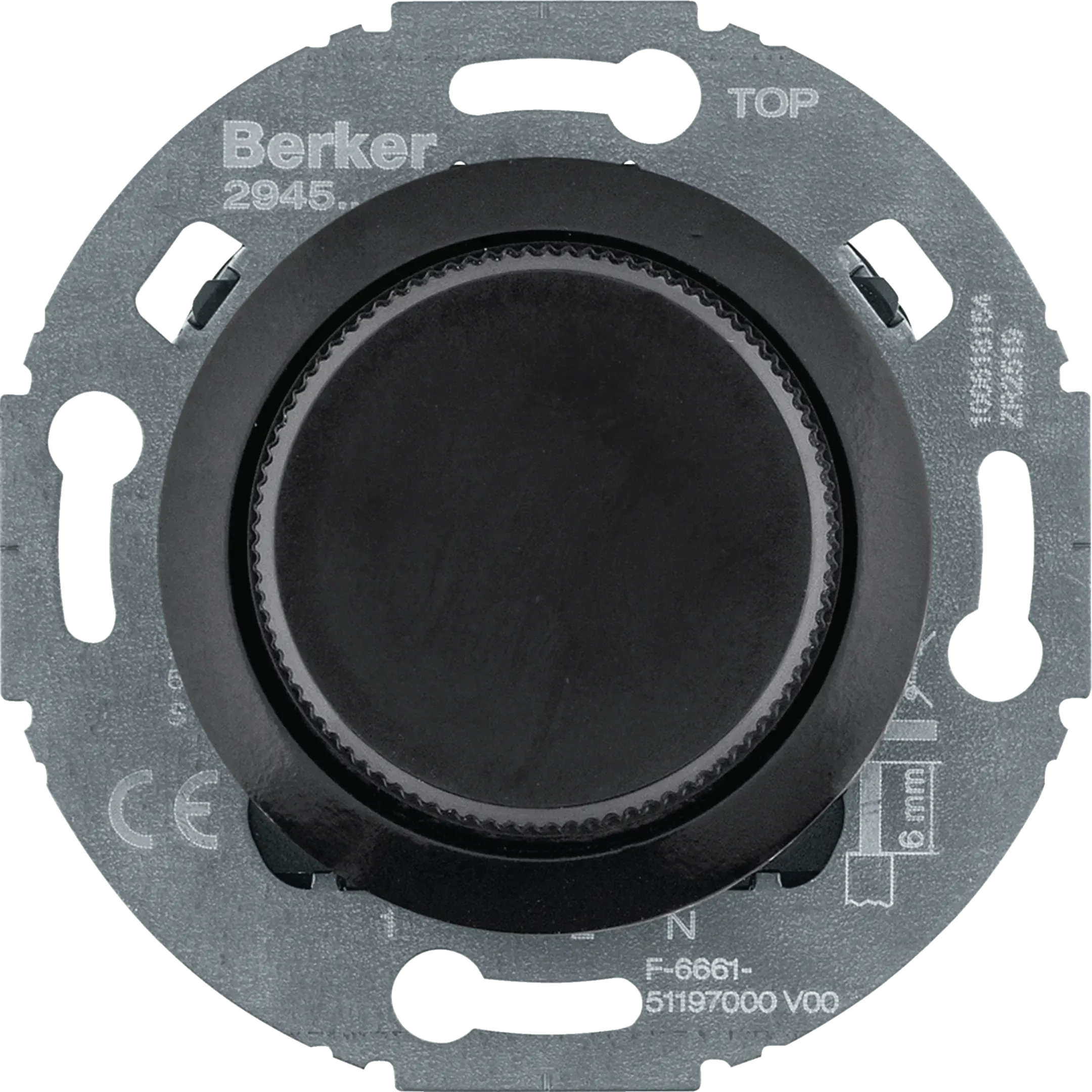 Mecanism auxiliar Berker pentru variator universal rotativ Komfort, seria 1930/Glas/R.classic, negru lucios, 294511