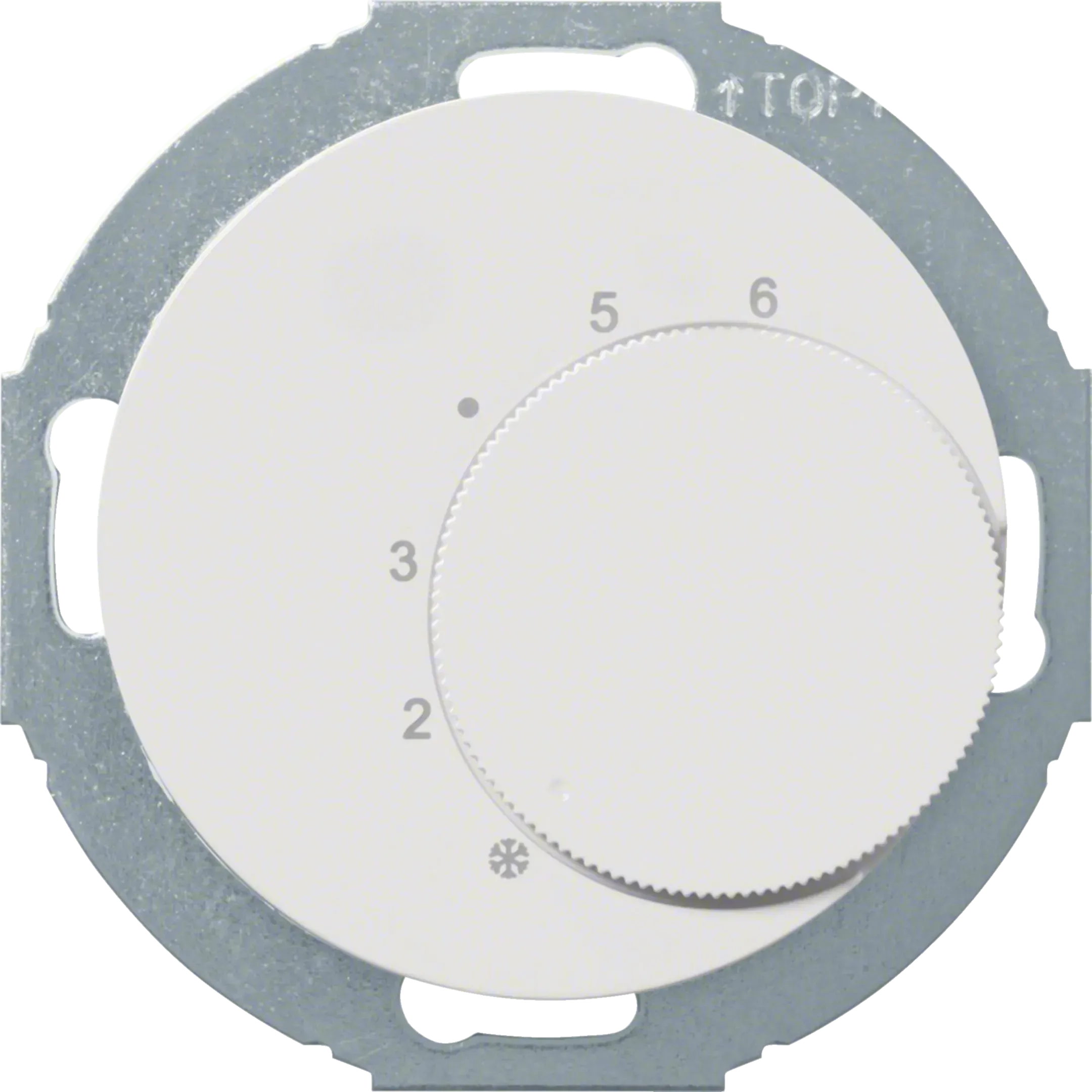  Regulator de temperatura Berker cu comutator, R.classic, seria 1930, alb polar lucios, 20262079