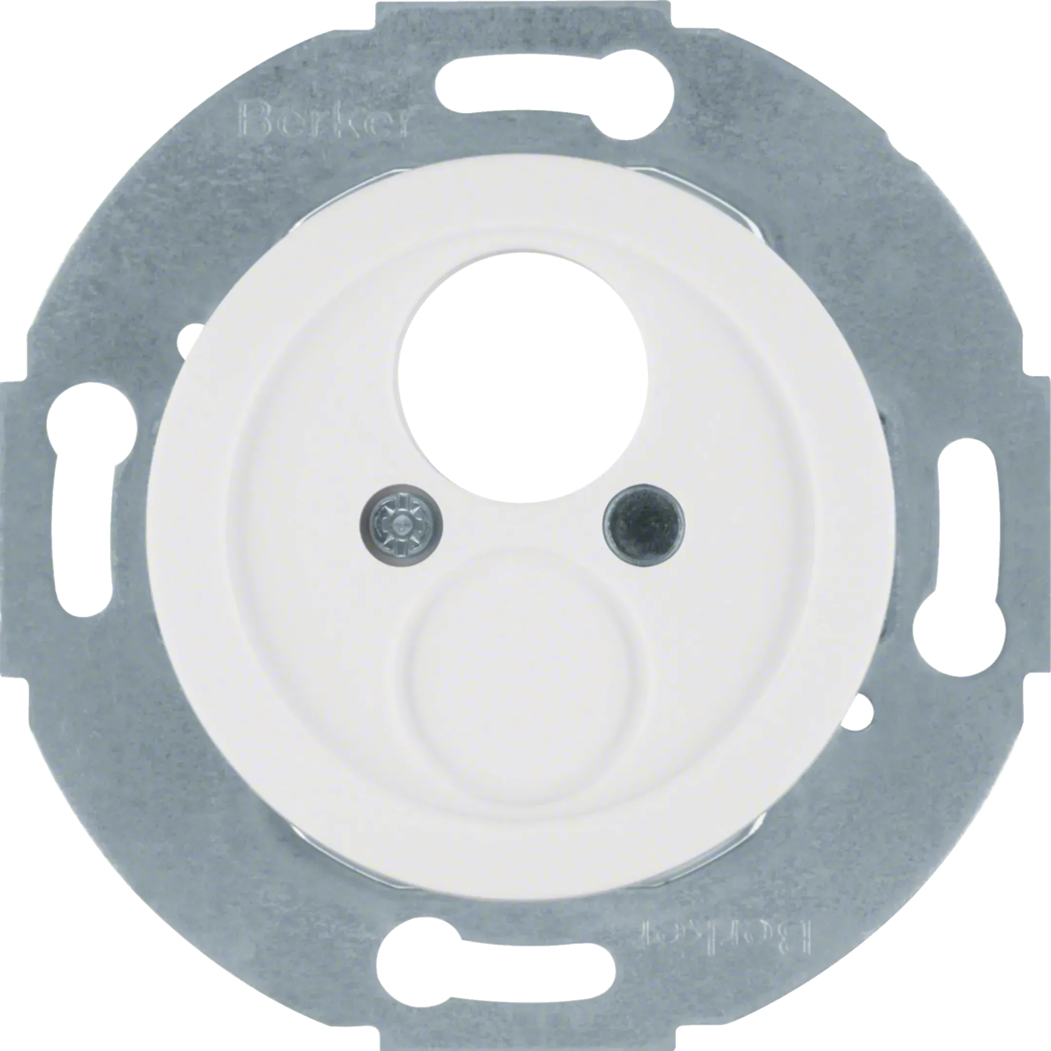 Modul conector mic cu capac central Berker, seria 1930/Glas/Palazzo, alb polar lucios, 450820