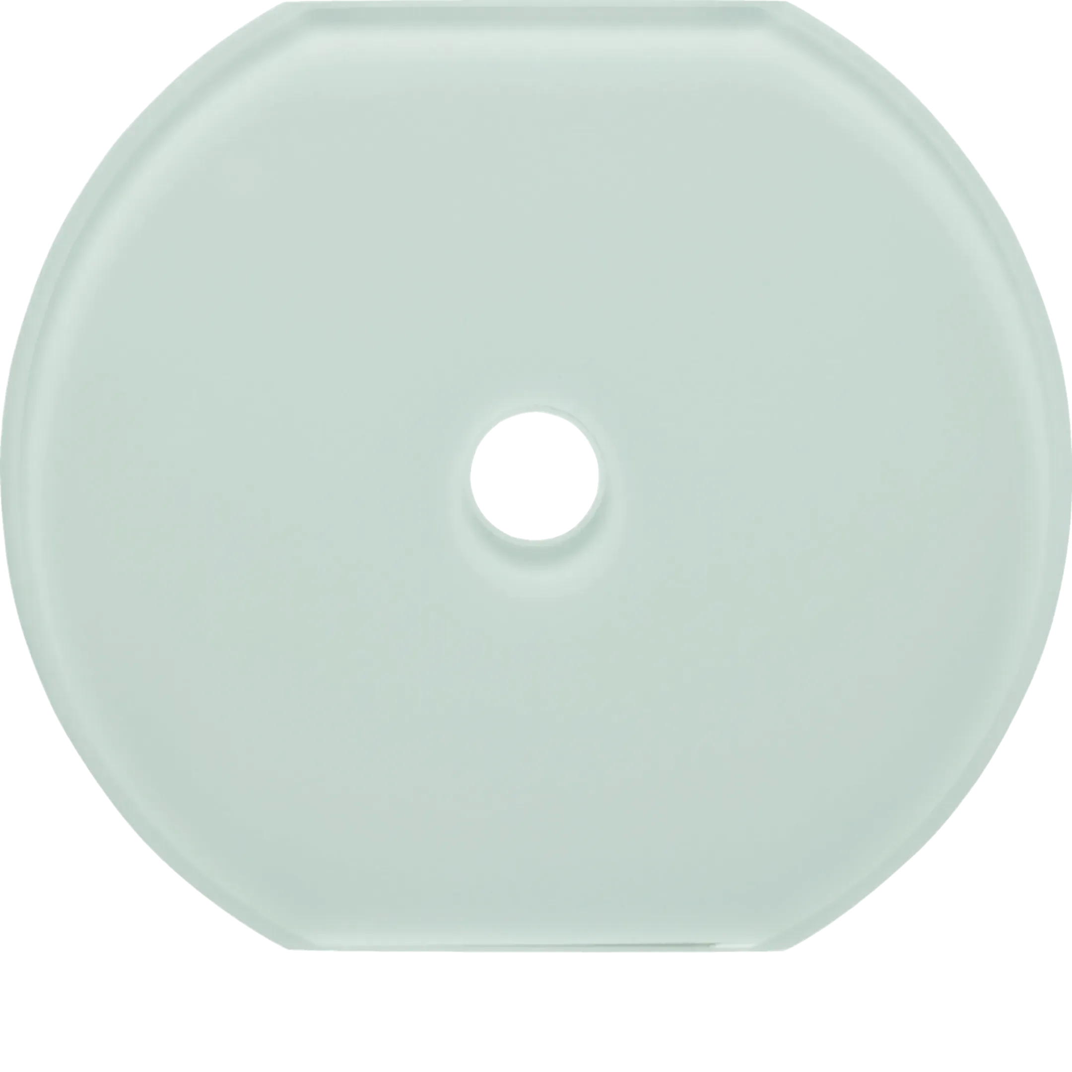 Placa intermediara din sticla pentru comutatoare/impulsoare rotative Berker, seria Glas, alb polar, 109509