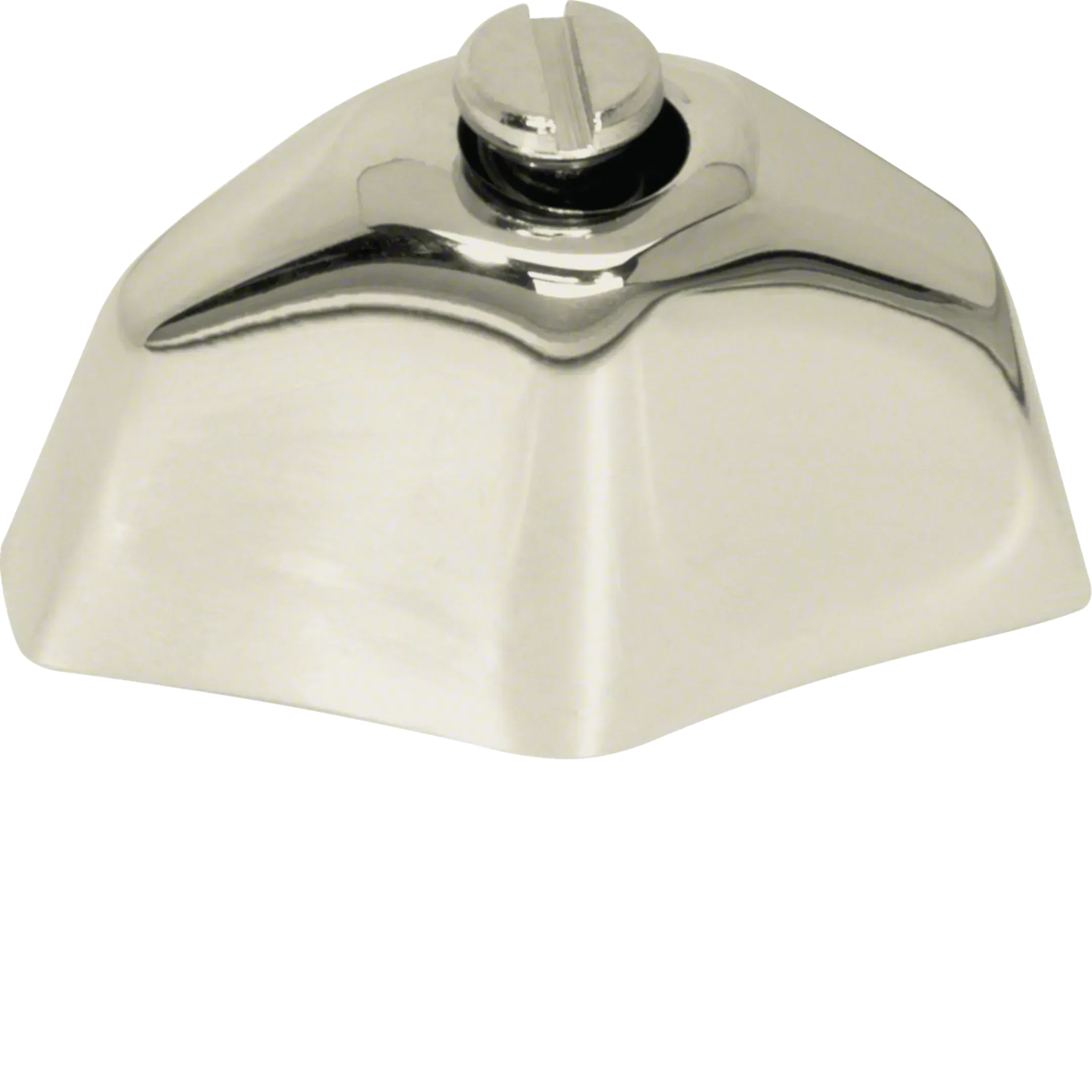 Buton rotativ cromat Berker, seria Glas, alama cromata, 18120100