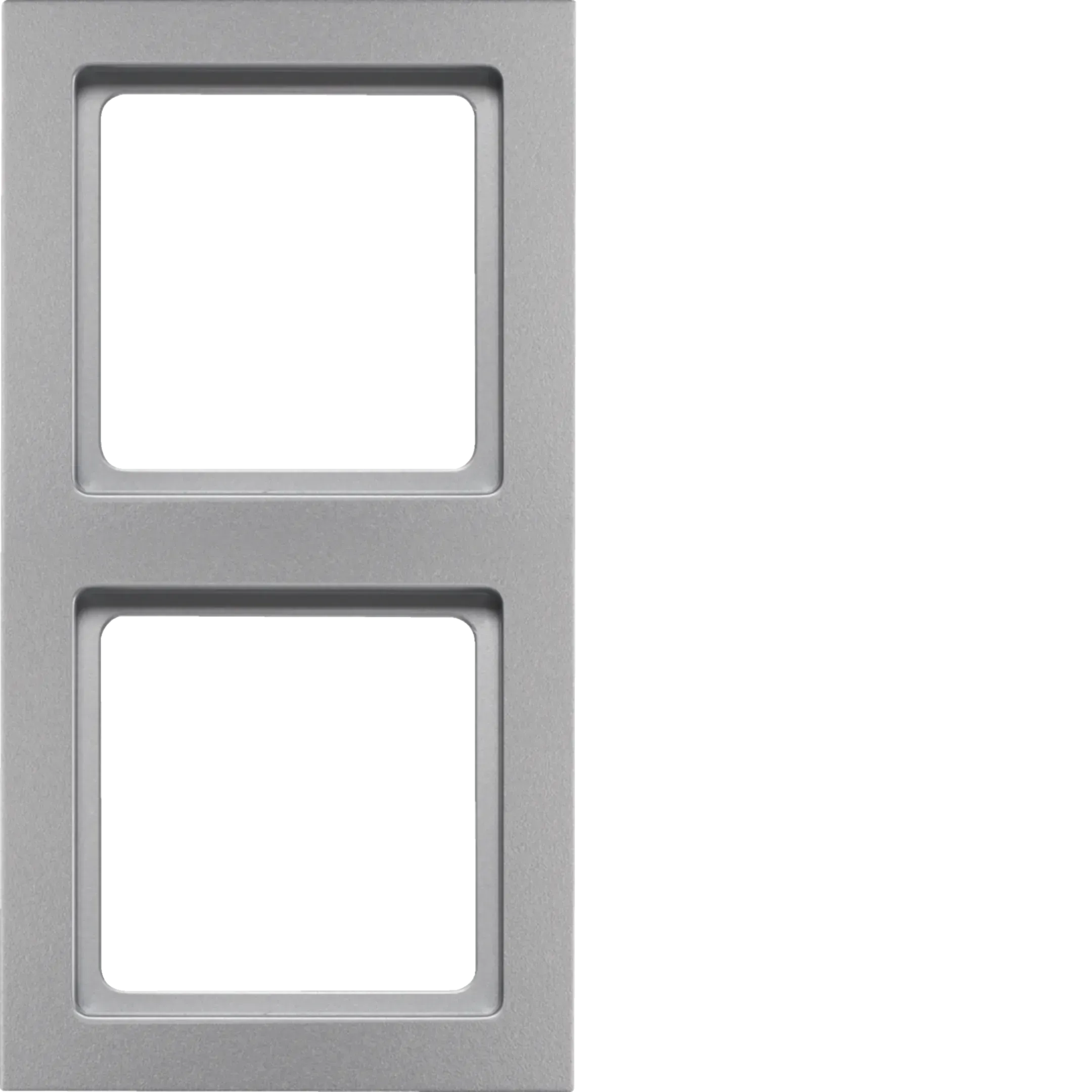 Rama Berker 2 module, seria Q.3, aluminiu mat, lacuit 10126094
