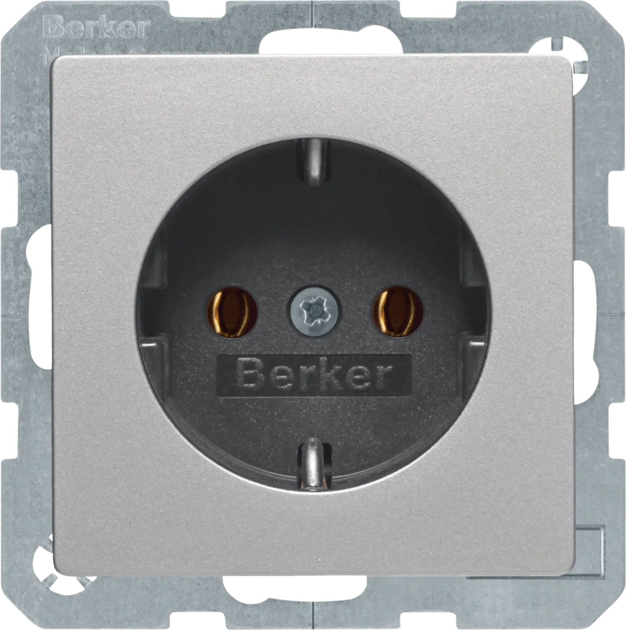 Priza Berker incastrata, 1 modul, seria Q.x, aluminiu mat, lacuit 47436084