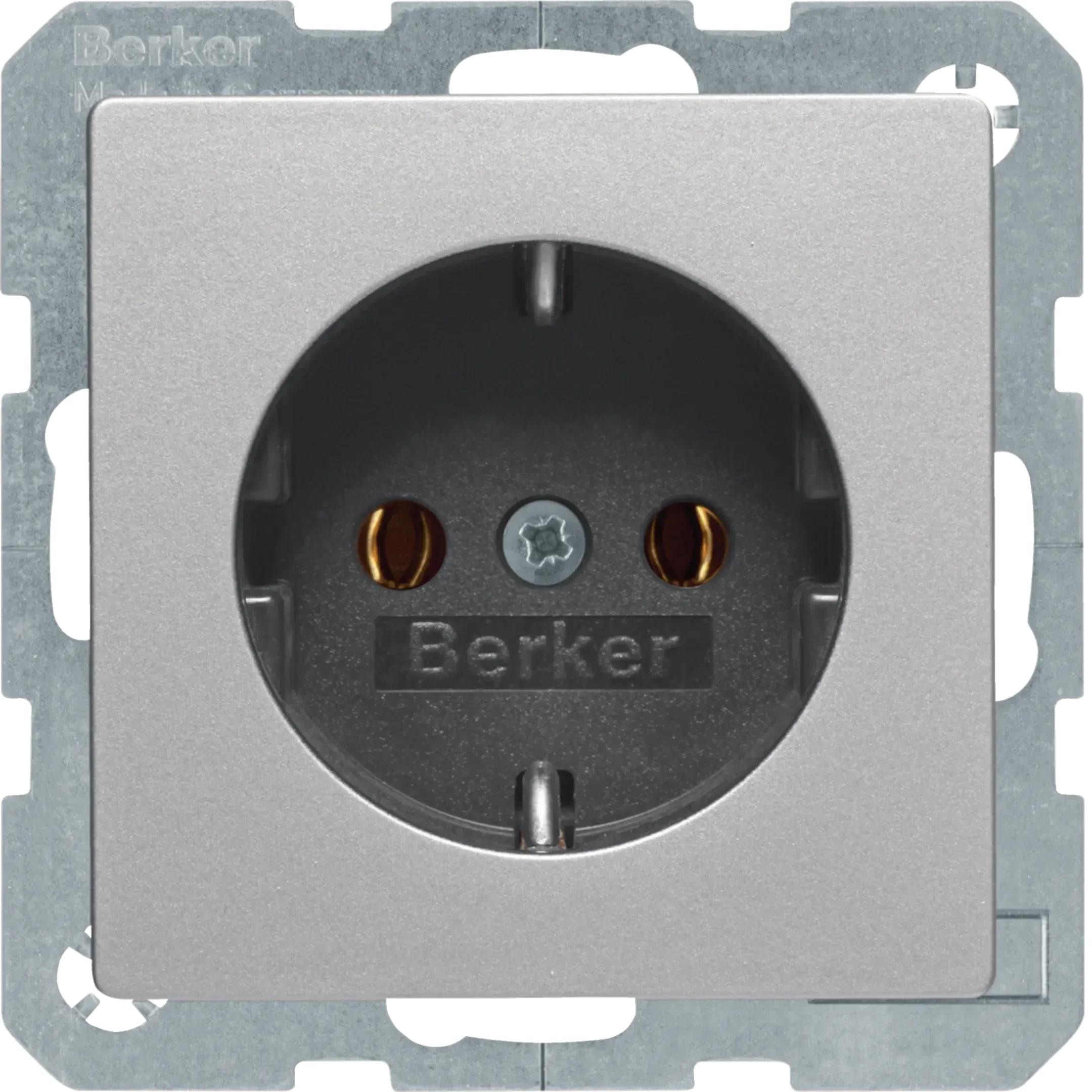 Priza Berker cu terminale cu surub, seria Q.x, aluminiu mat, lacuit 41436084