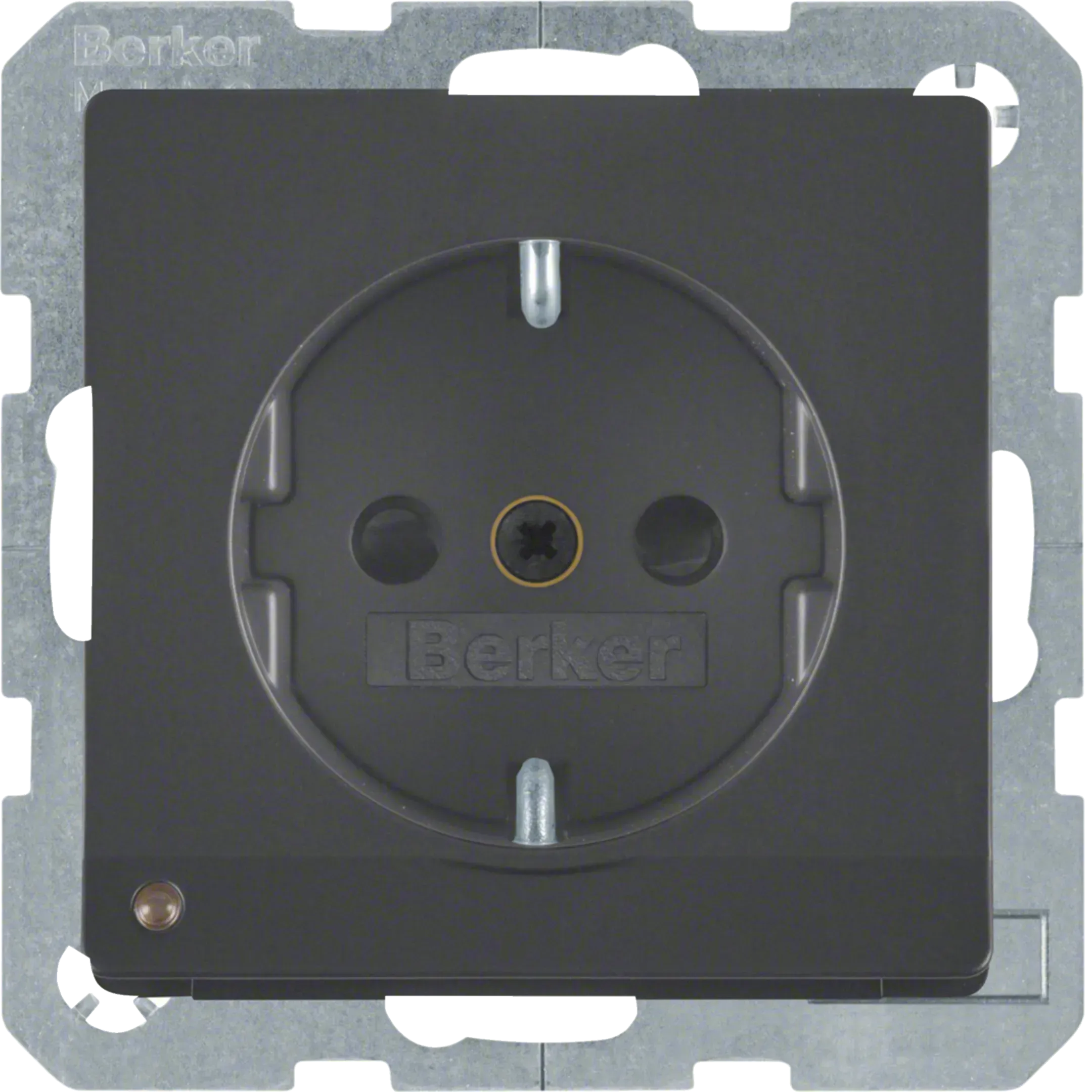 Priza Berker cu lumina de orientare LED si contact de protectie seria Q.x antracit, mat. 41096086