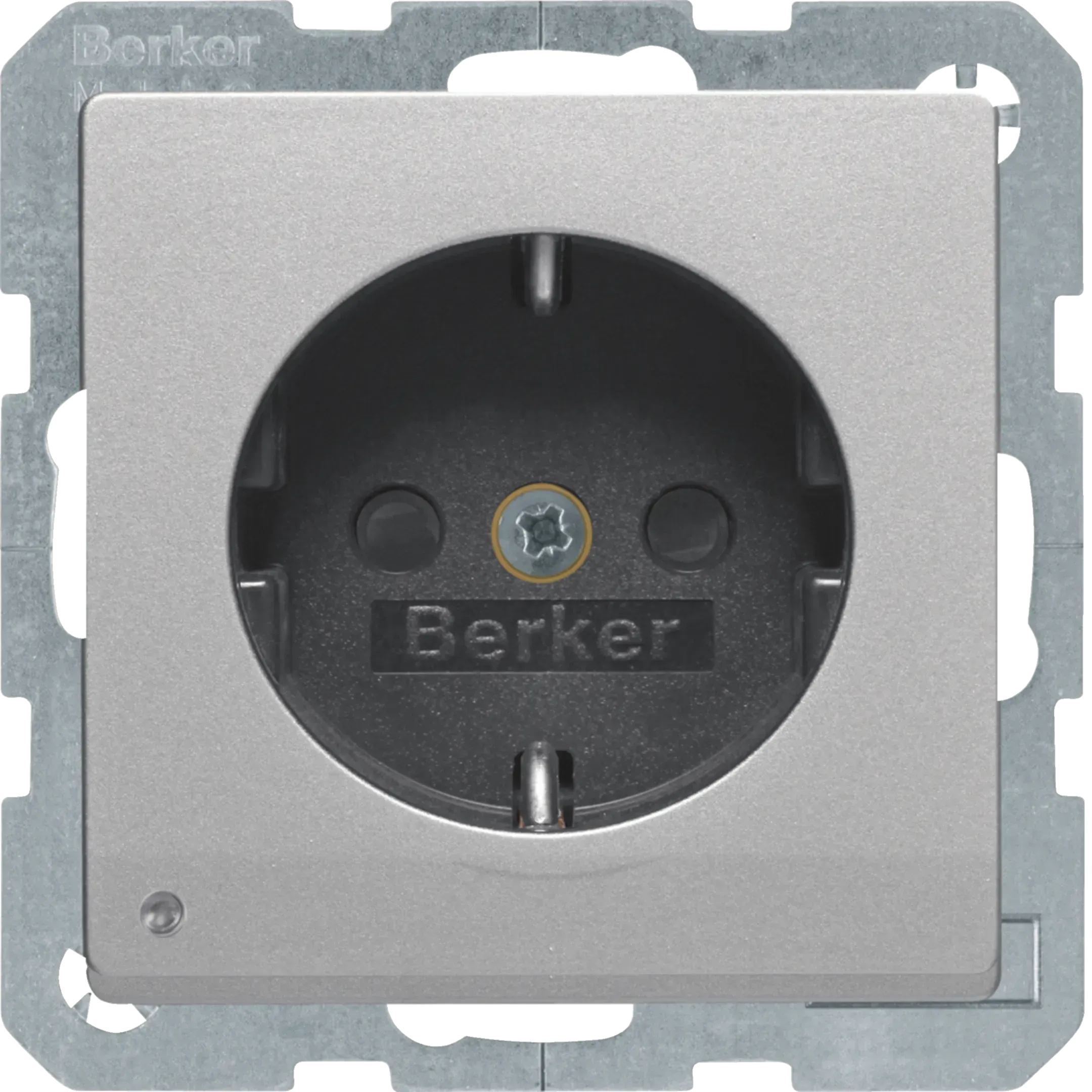 Priza Berker cu lumina de orientare LED seria Q.x aluminiu mat, lacuit 41096084
