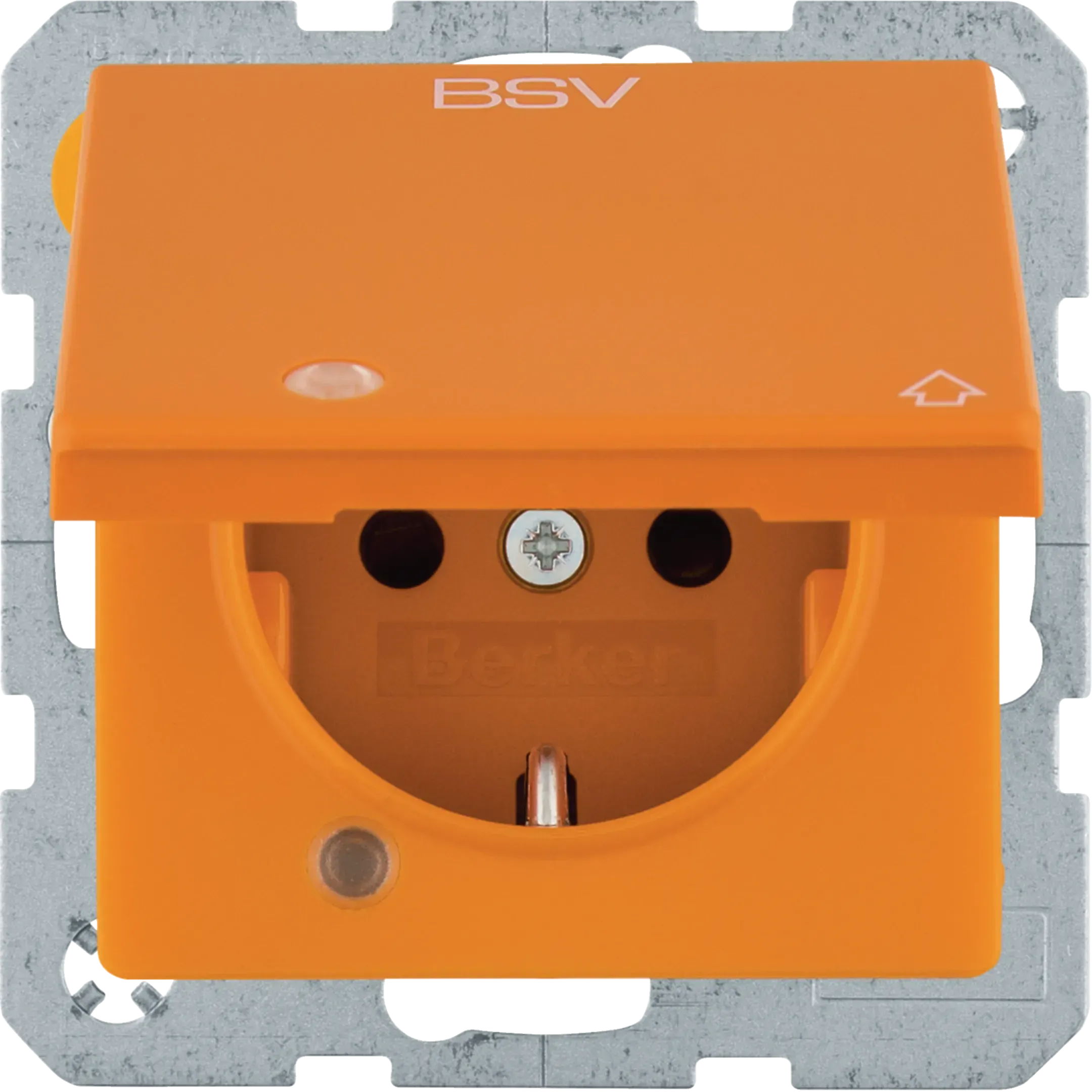 Priza Berker cu inscriptie BSV, capac rabatabil si iluminare, seria Q.x portocalie 41516024