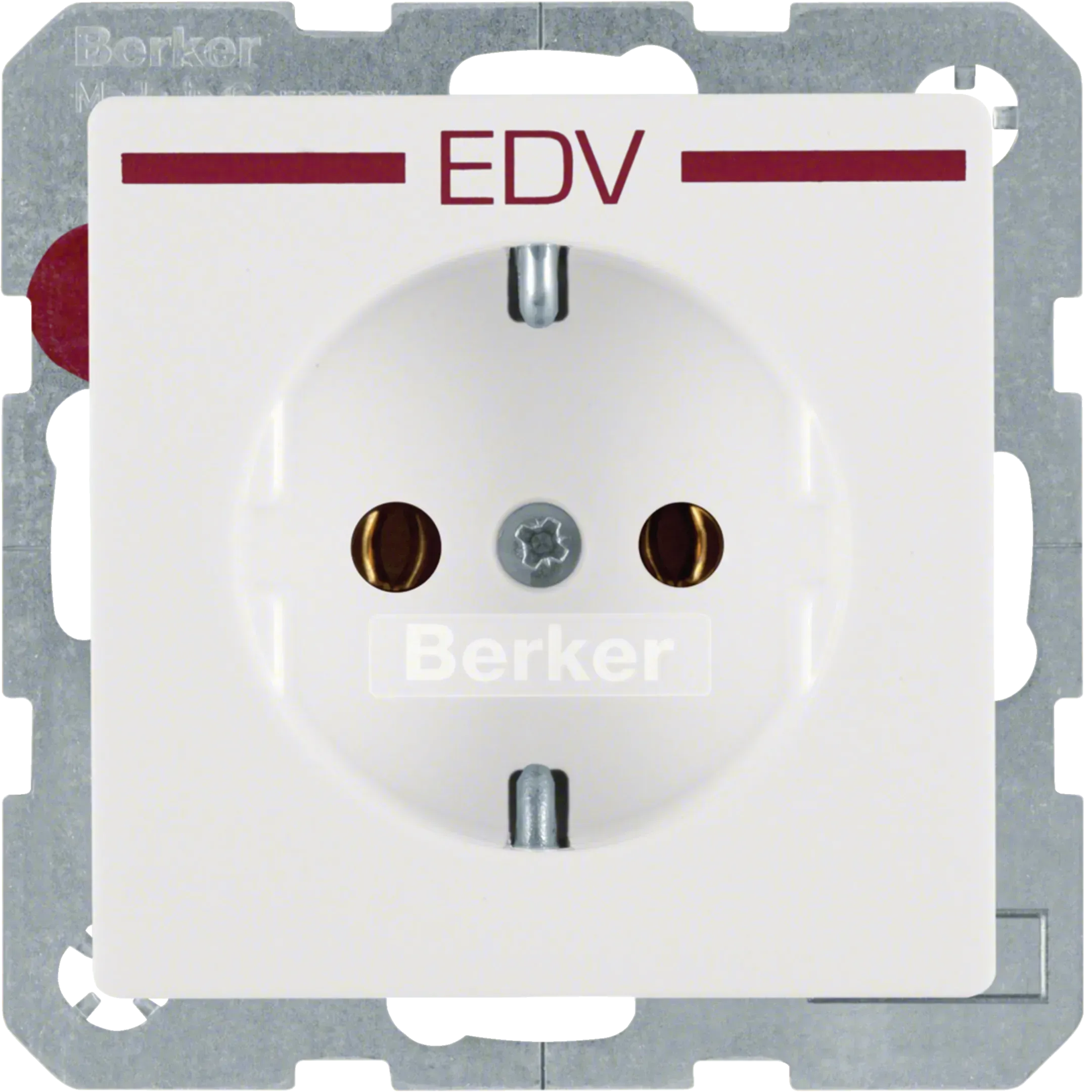 Priza Berker cu inscriptie, seria Q.x alb polar mat 47436039
