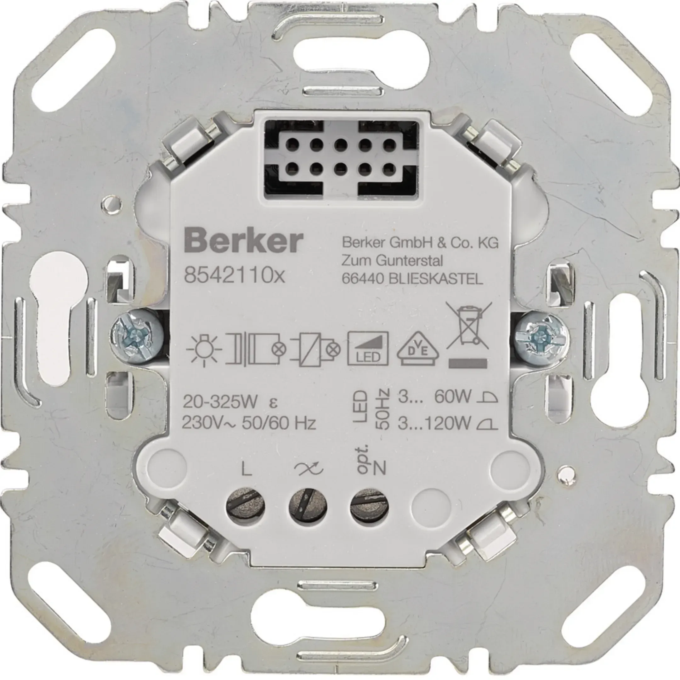Dimmer universal tactil Berker, 1-modul (R, L, C, LED), seria Q.3, 85421100