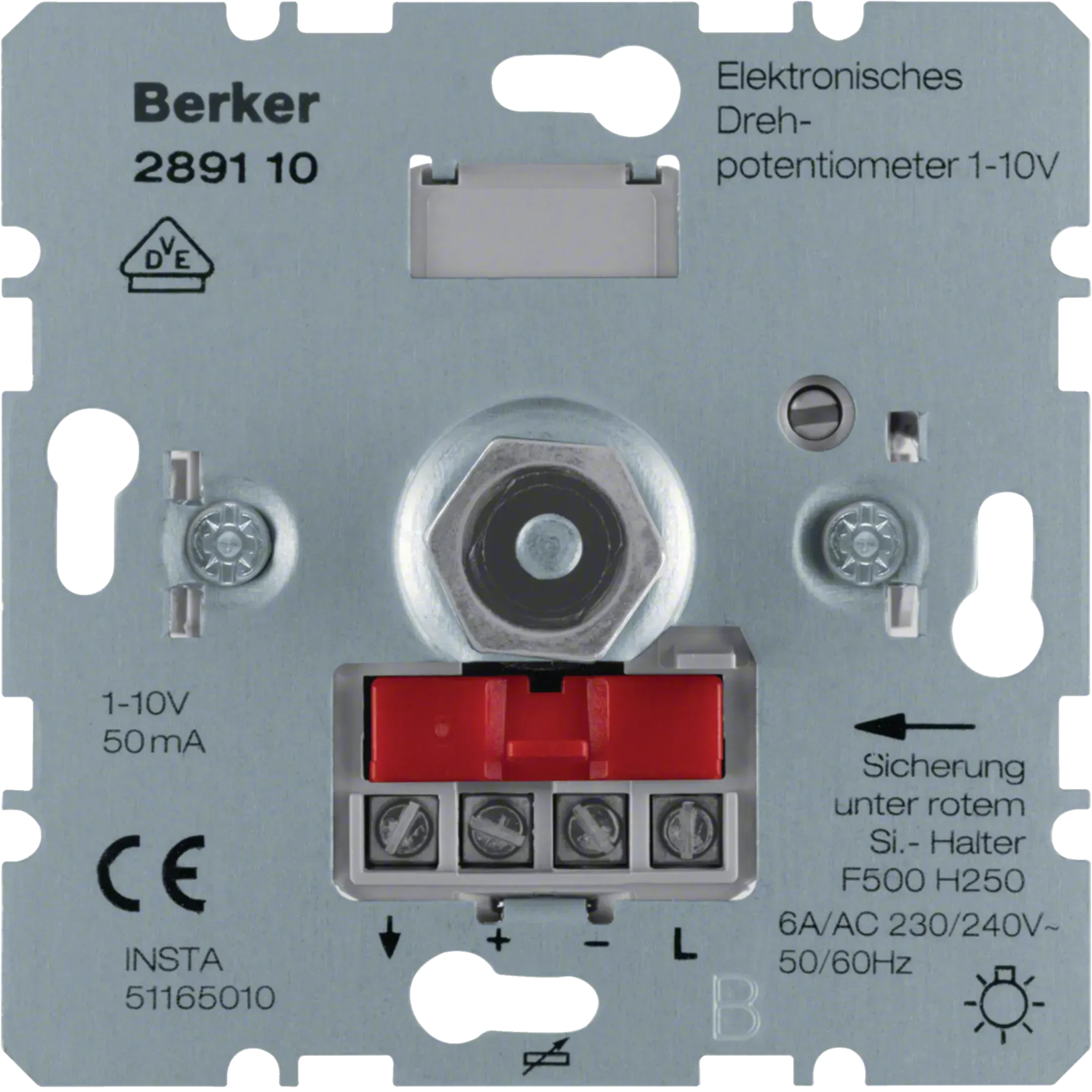 Potentiometru rotativ 1-10 V Berker, dispozitiv de control pentru sistemul de reglare a iluminatului, seria Q.3, 289110