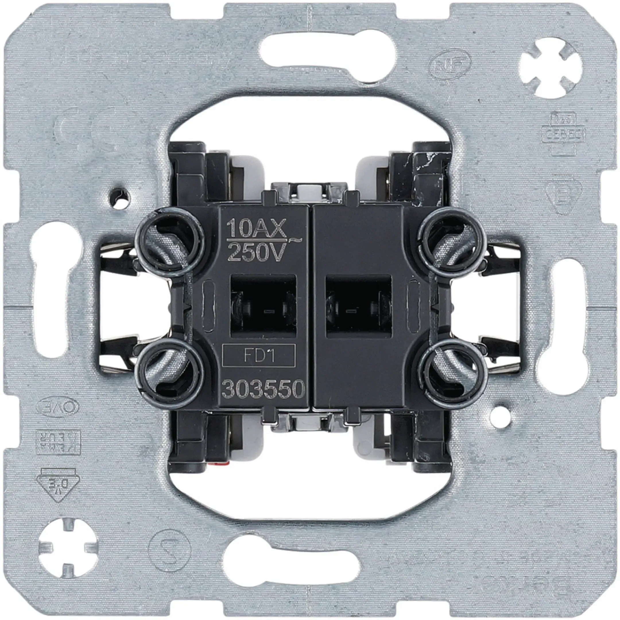 Intrerupator modular dublu Berker pentru montaj pe perete gol, seria Q.3, 303550