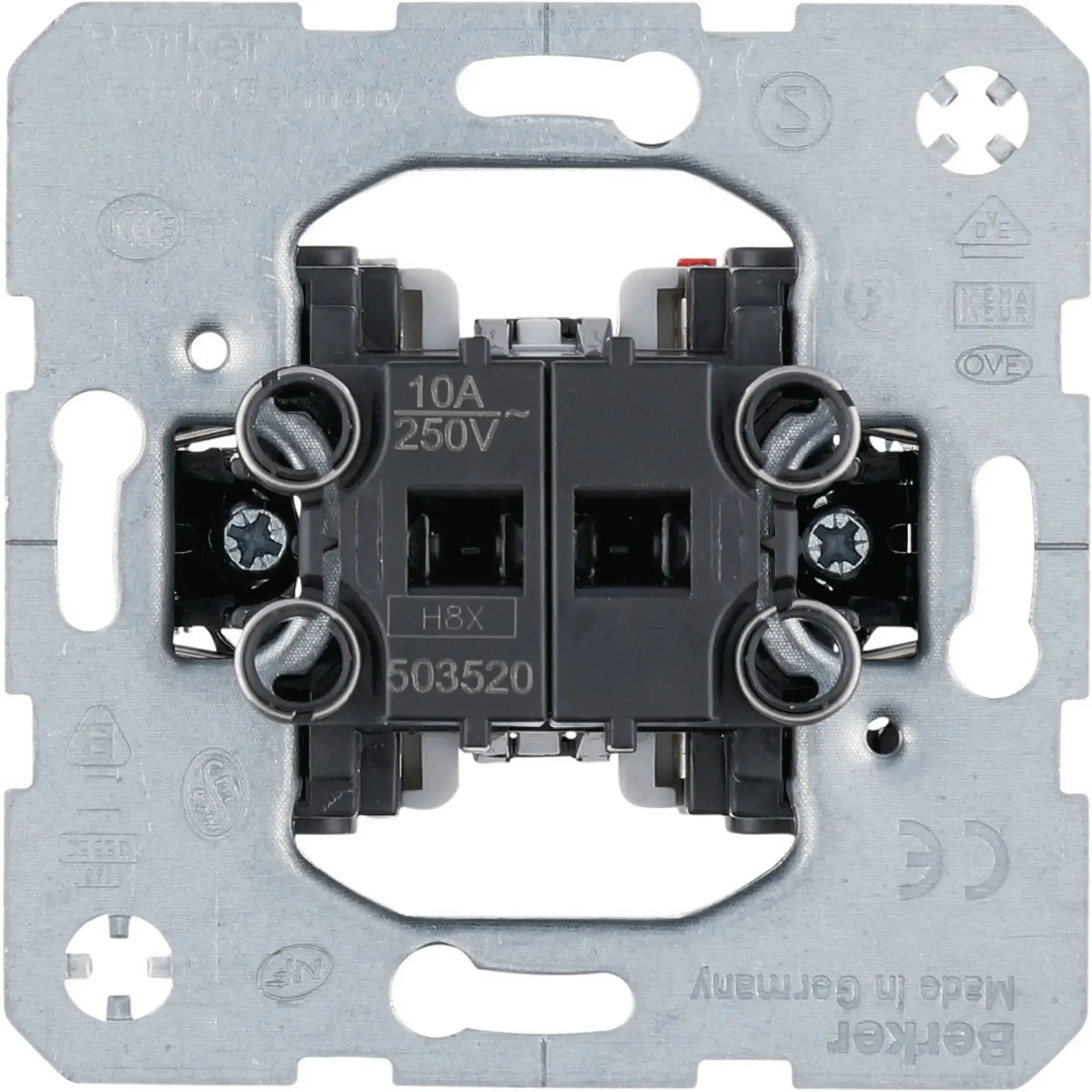 Cupla basculanta Berker pentru jaluzele, incastrata, 1-pol, module interschimbabile, 250V, IP20 503520