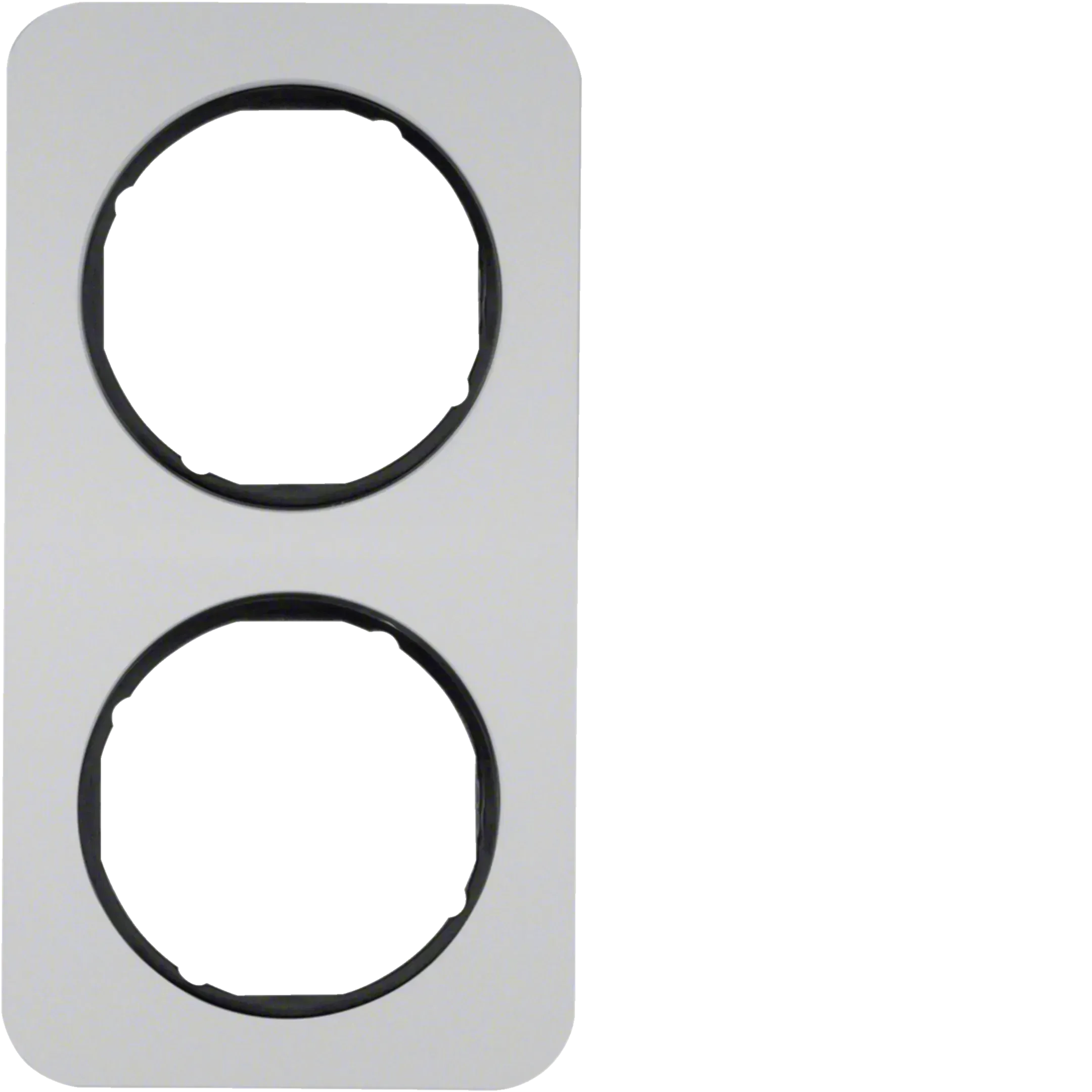 Rama dubla Berker seria R.1 aluminiu/negru 10122184