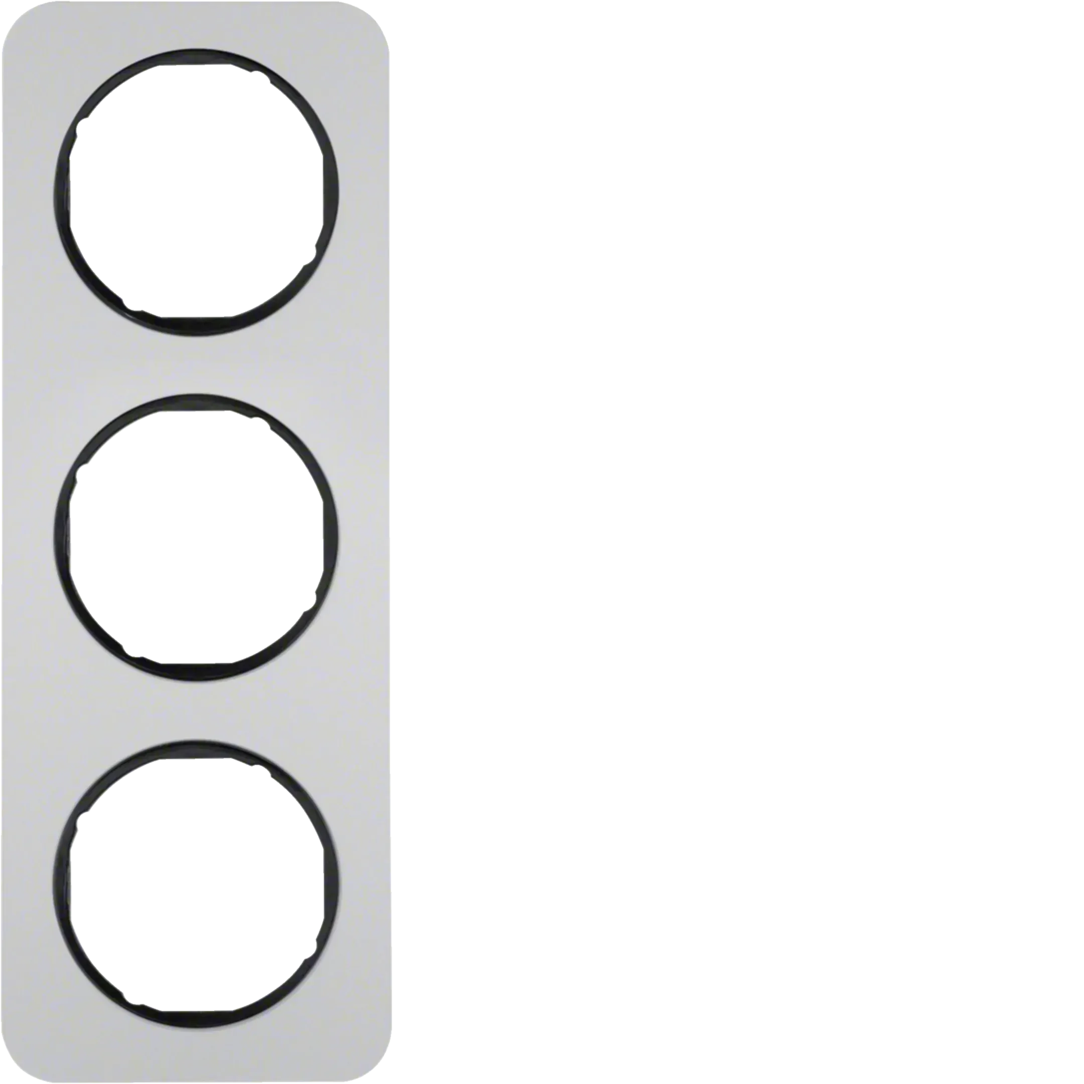 Rama tripla Berker seria R.1 aluminiu/negru 10132184