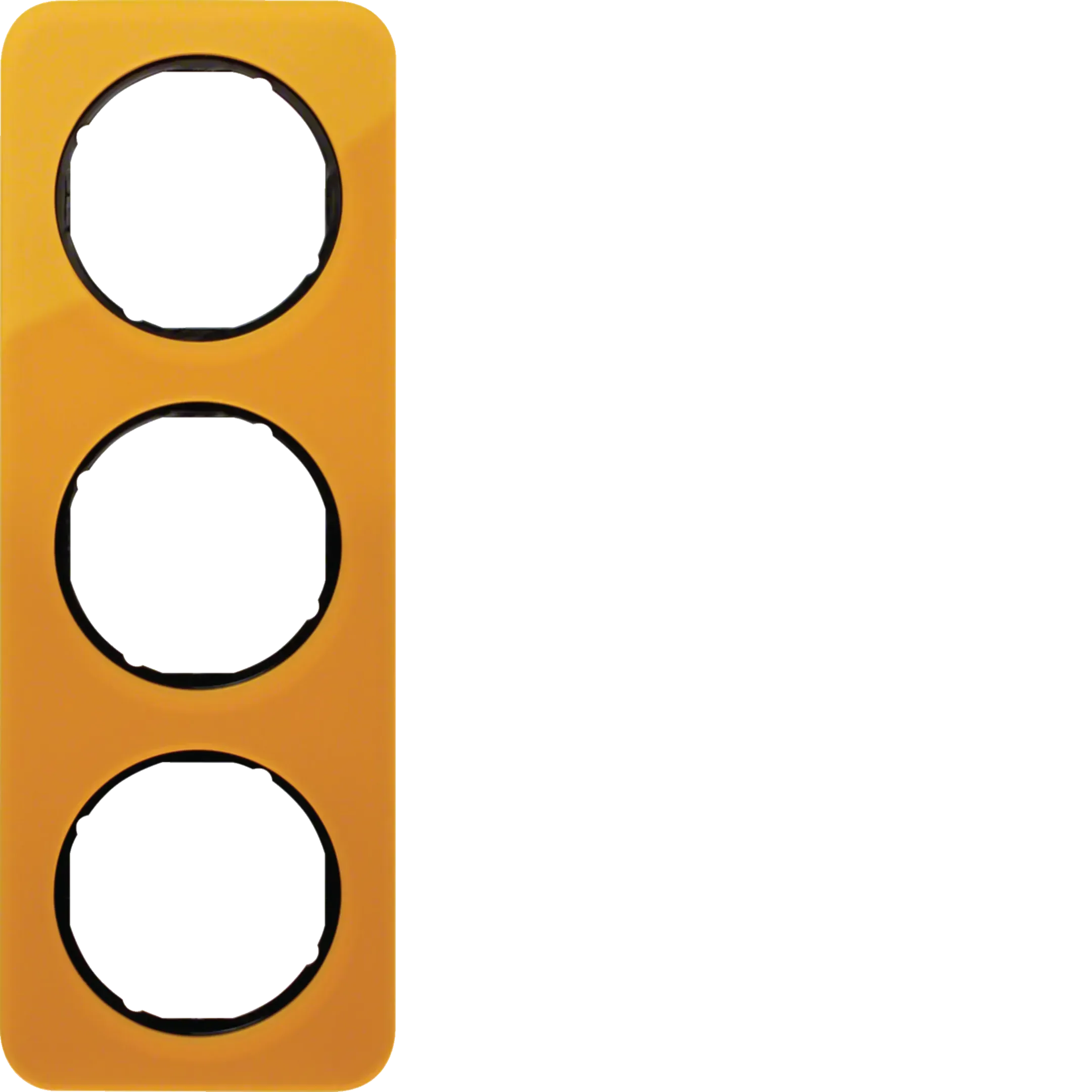 Rama tripla Berker seria R.1 acril portocaliu transparent/negru lucios 10132334