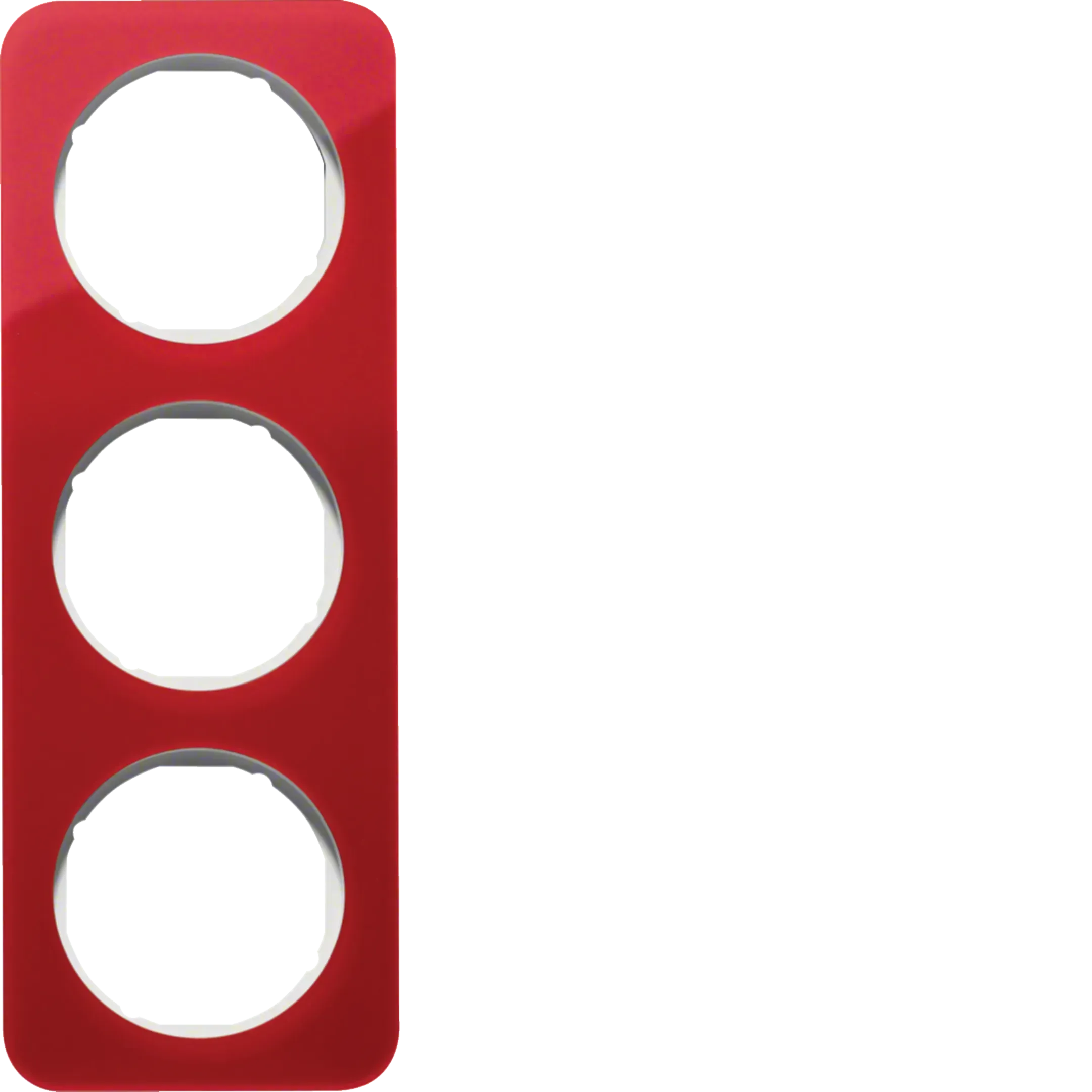 Rama tripla Berker, seria R.1 acryl rosu transparent/negru lucios 10132344