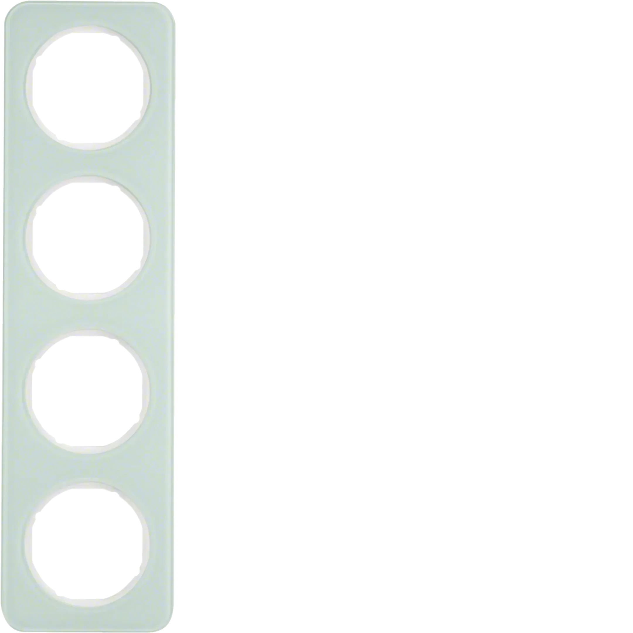 Rama 4 module Berker, seria R.1 sticla, pol alb 10142109