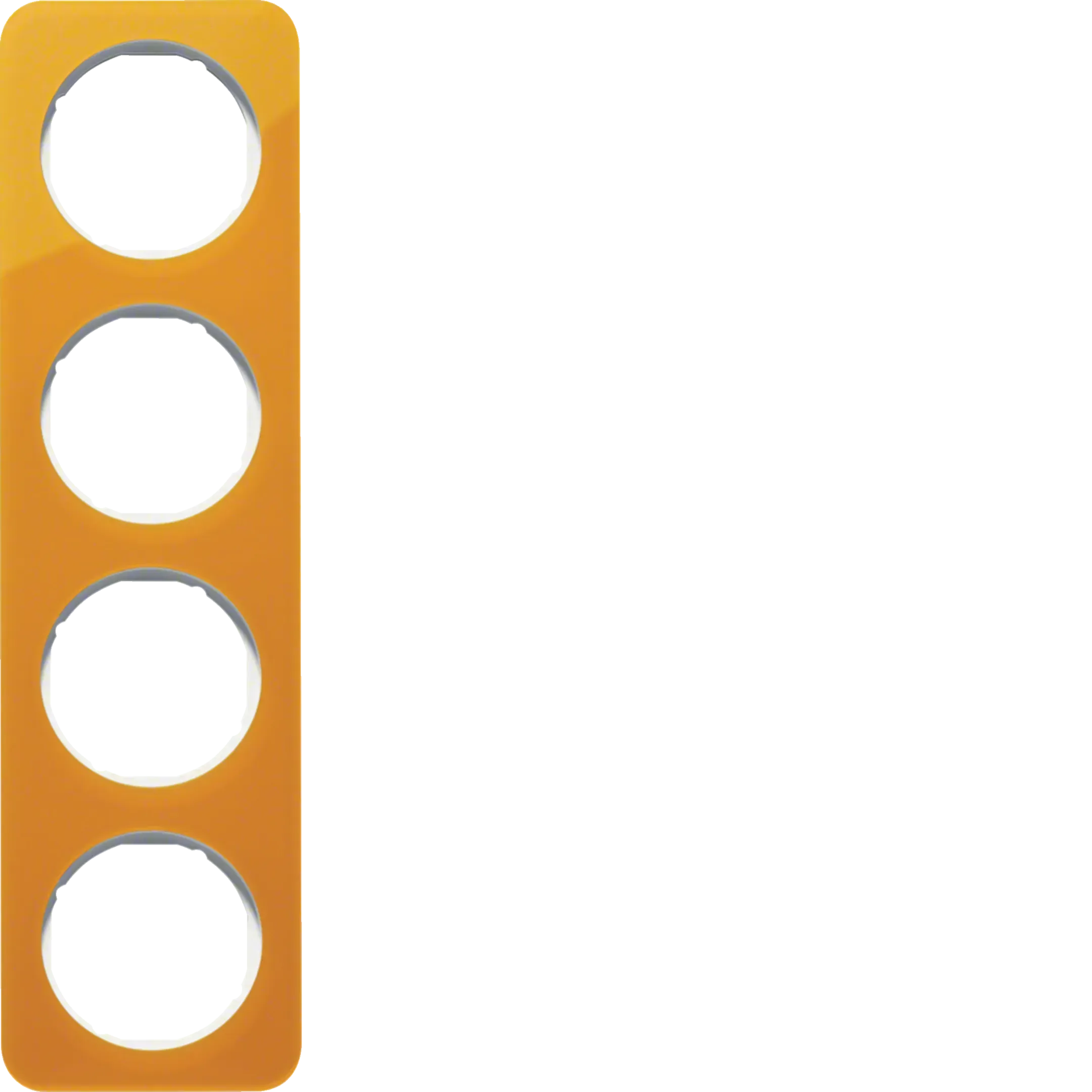 Rama 4 module Berker, seria R.1 acryl portocaliu transparent/negru lucios 10142334