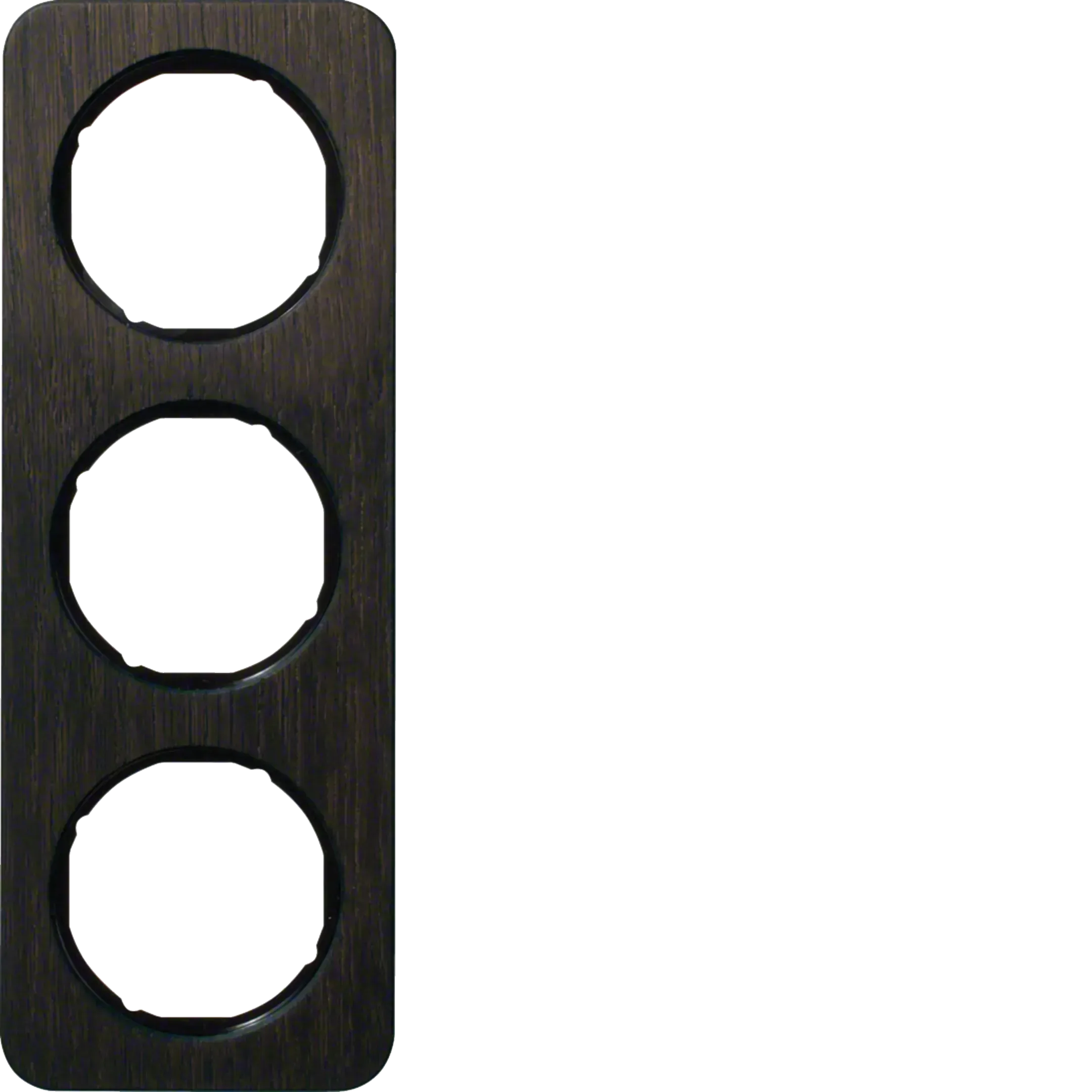 Rama tripla Berker, seria R.1 stejar baituit/negru lucios 10132354