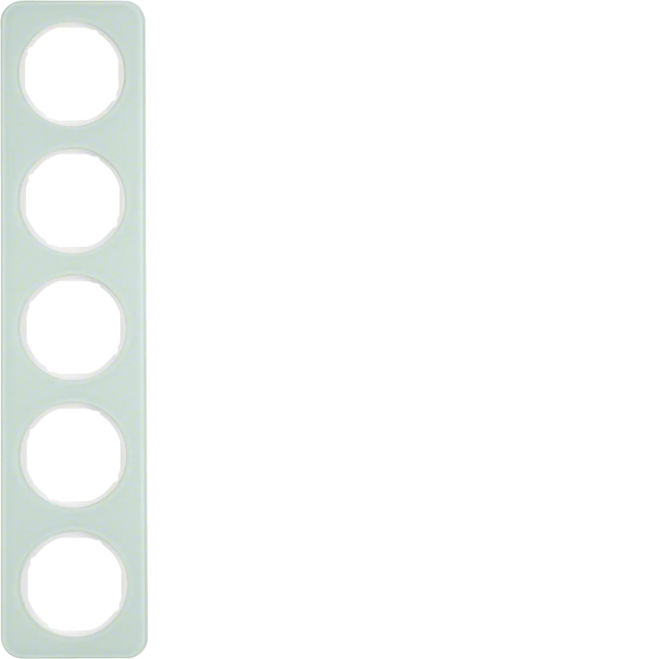 Rama 5 module Berker, seria R.1 sticla, pol alb 10152109