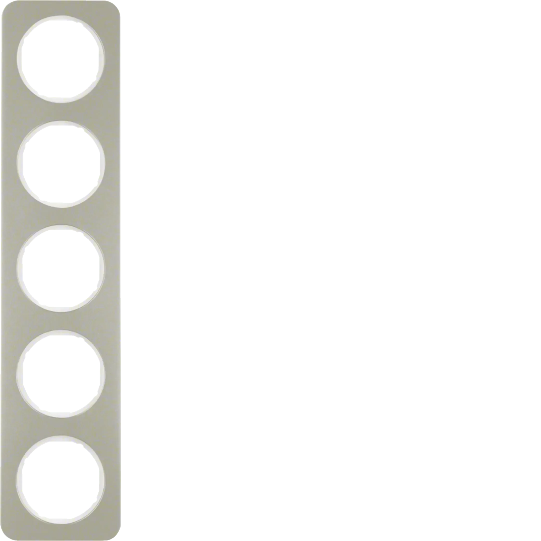 Rama 5 module Berker, seria R.1 inox/pol alb 10152114