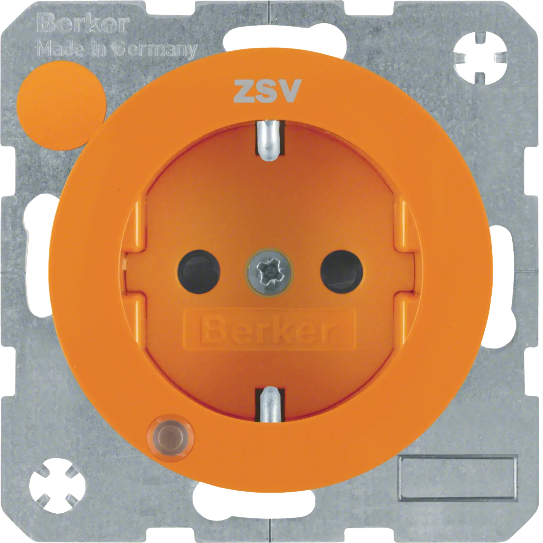 Priza Berker cu LED de control si protectie sporita la atingere seria R.1/R.3 alb pol lucios 41102089