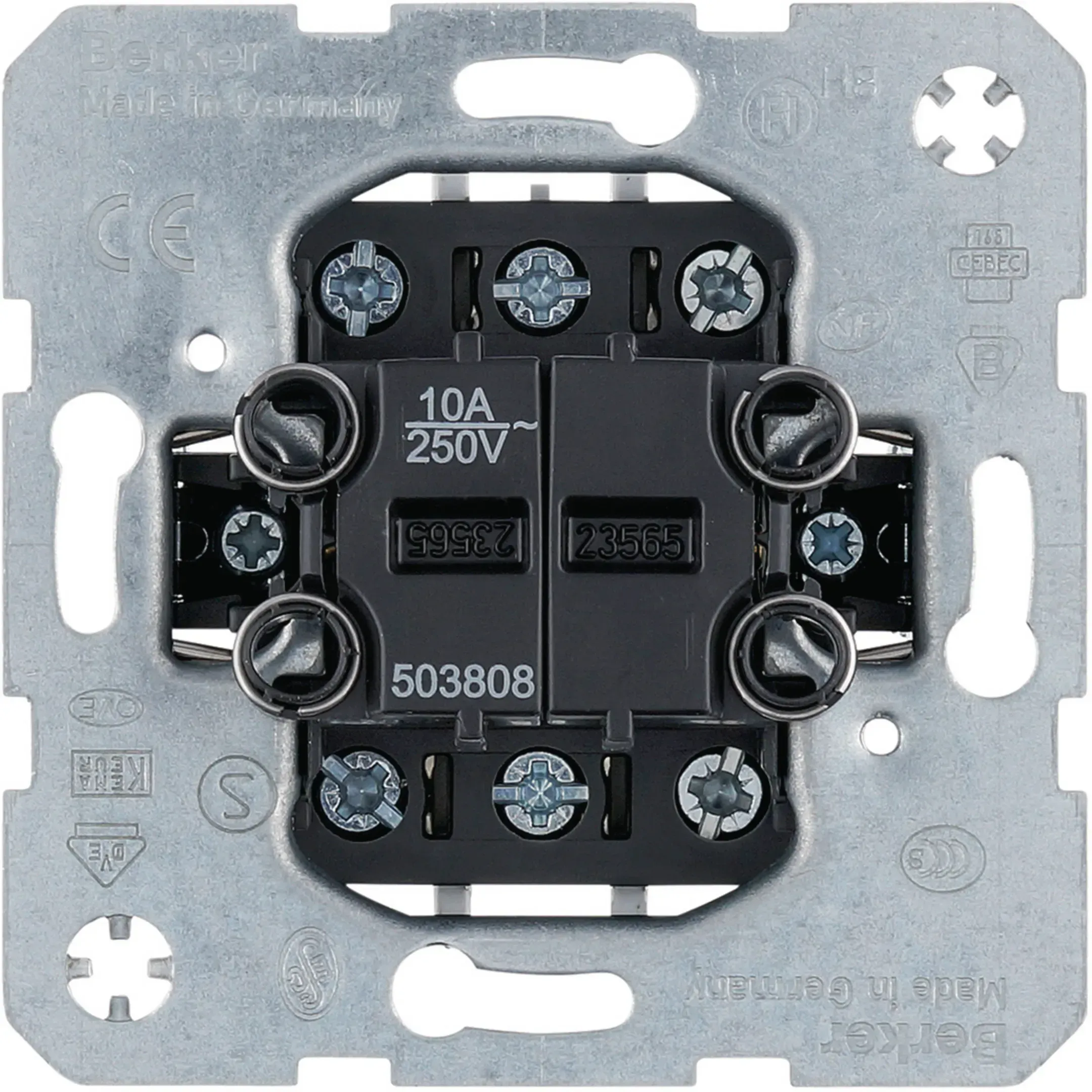 Intrerupator de revenire dublu cu 2 contacte comutate si borne de intrare separate Berker 503808