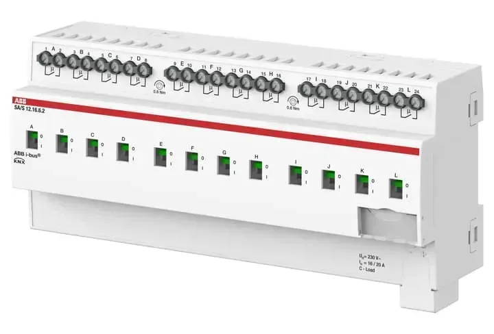 SA/S12.16.6.2 - Actuator de comutare, 12 canale, 16 A, sarcină de tip C cu funcție de energie, REG