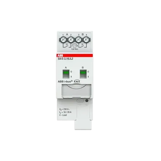 SA/S2.16.5.2 - Actuator de comutare, 2 canale, 16 A, sarcină de tip C, REG