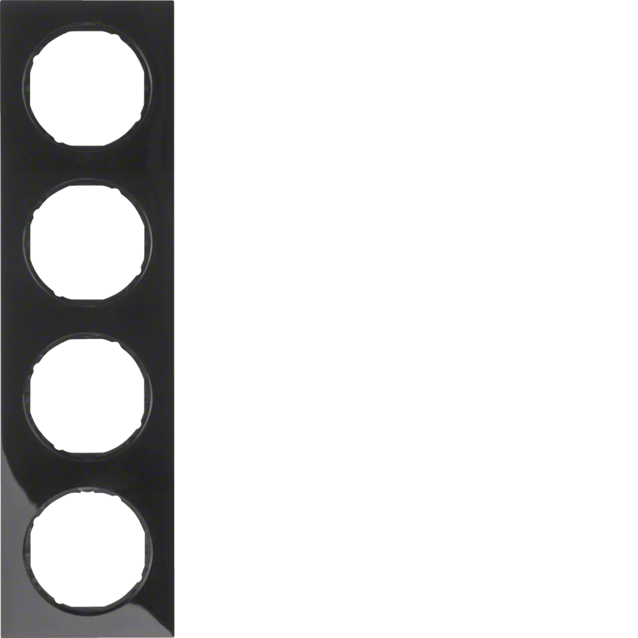 Rama Berker 4 module, seria R.3 negru lucios 10142245