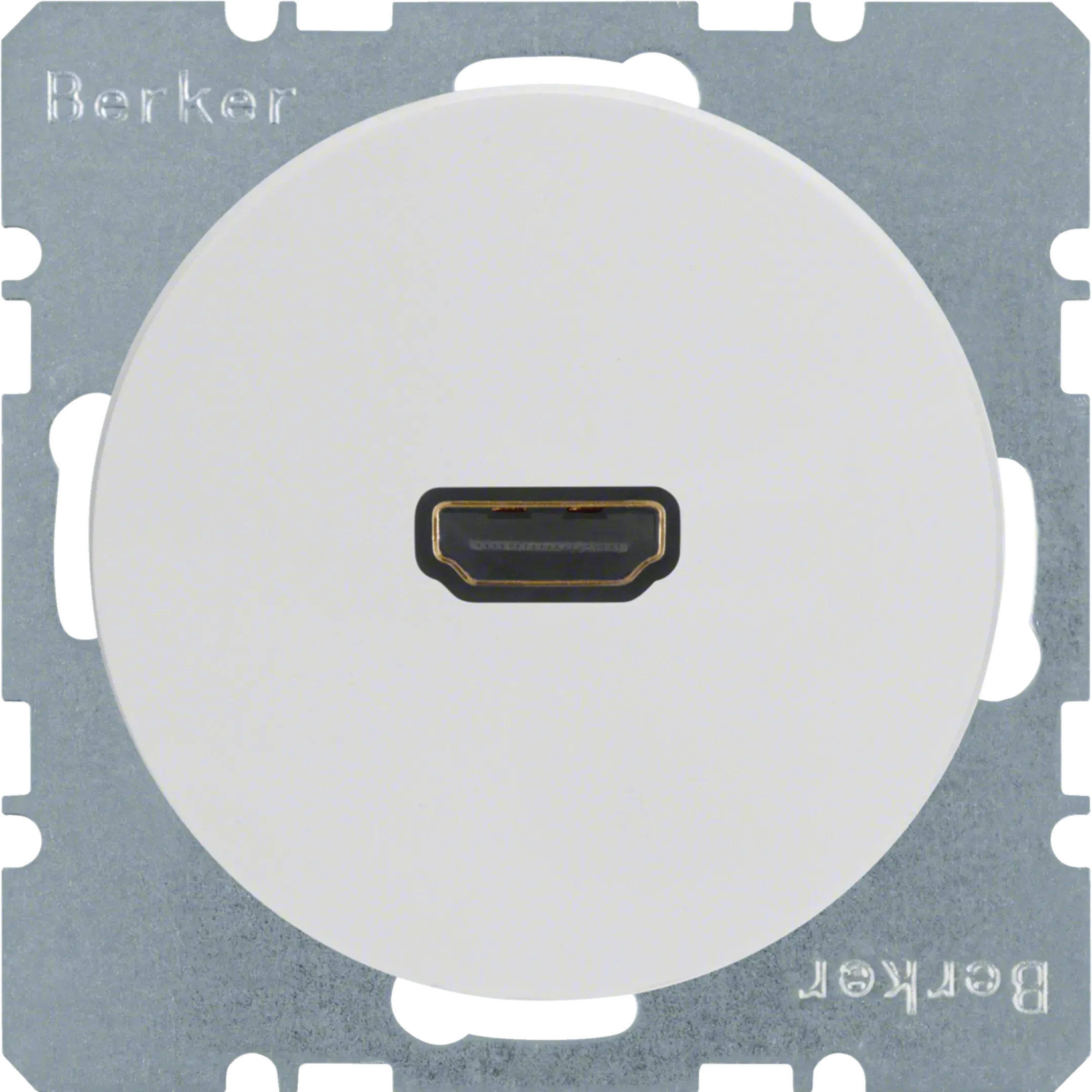 Priza Berker High Definition R.1/R.3, alb polar lucios 3315422089