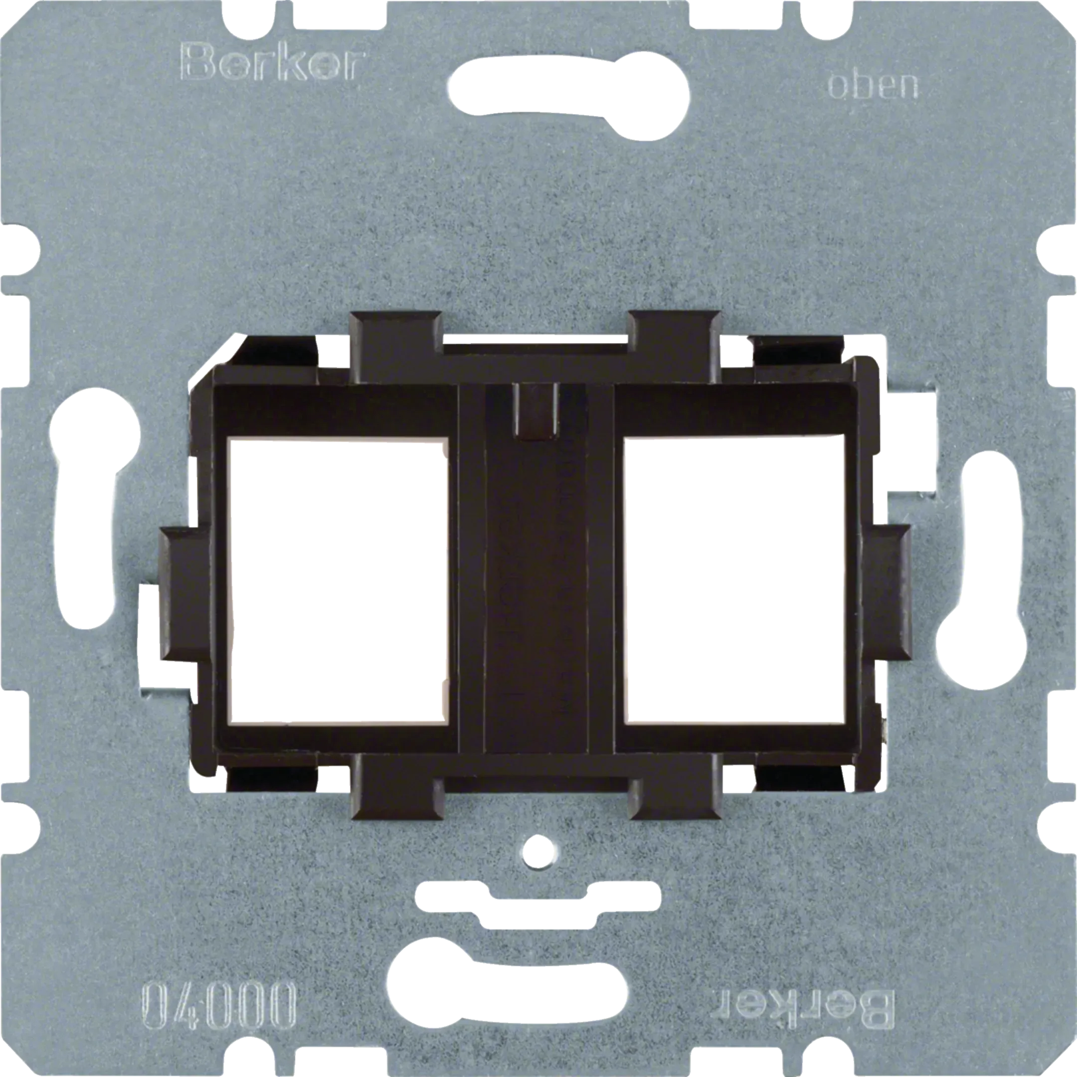 Placa suport Berker cu prindere maro, dubla, pentru module Modular Jack 454107