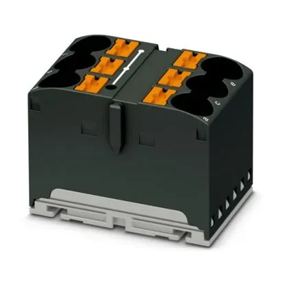 Bloc distributie negru Phoenix Contact PTFIX 6X10/S BK