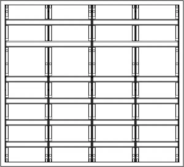 Tablou metalic aplicat 192 module + cleme sir F-tronic FV4-6-RK