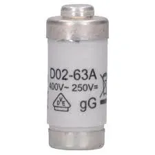 Siguranță fuzibilă D02 E18 63A 400V gG cu indicator, tensiune nominală 400 V / 250 V
