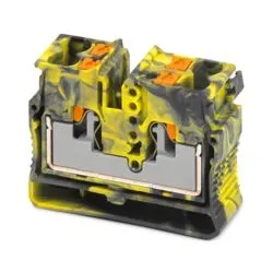 MPTD 2,5-M-FE – Clemă mini de trecere push-in, 800V, 24A, negru/galben -50buc