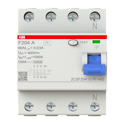 RCCB 4P 40A 30mA Tip A ABB  F204 A-40/0.03