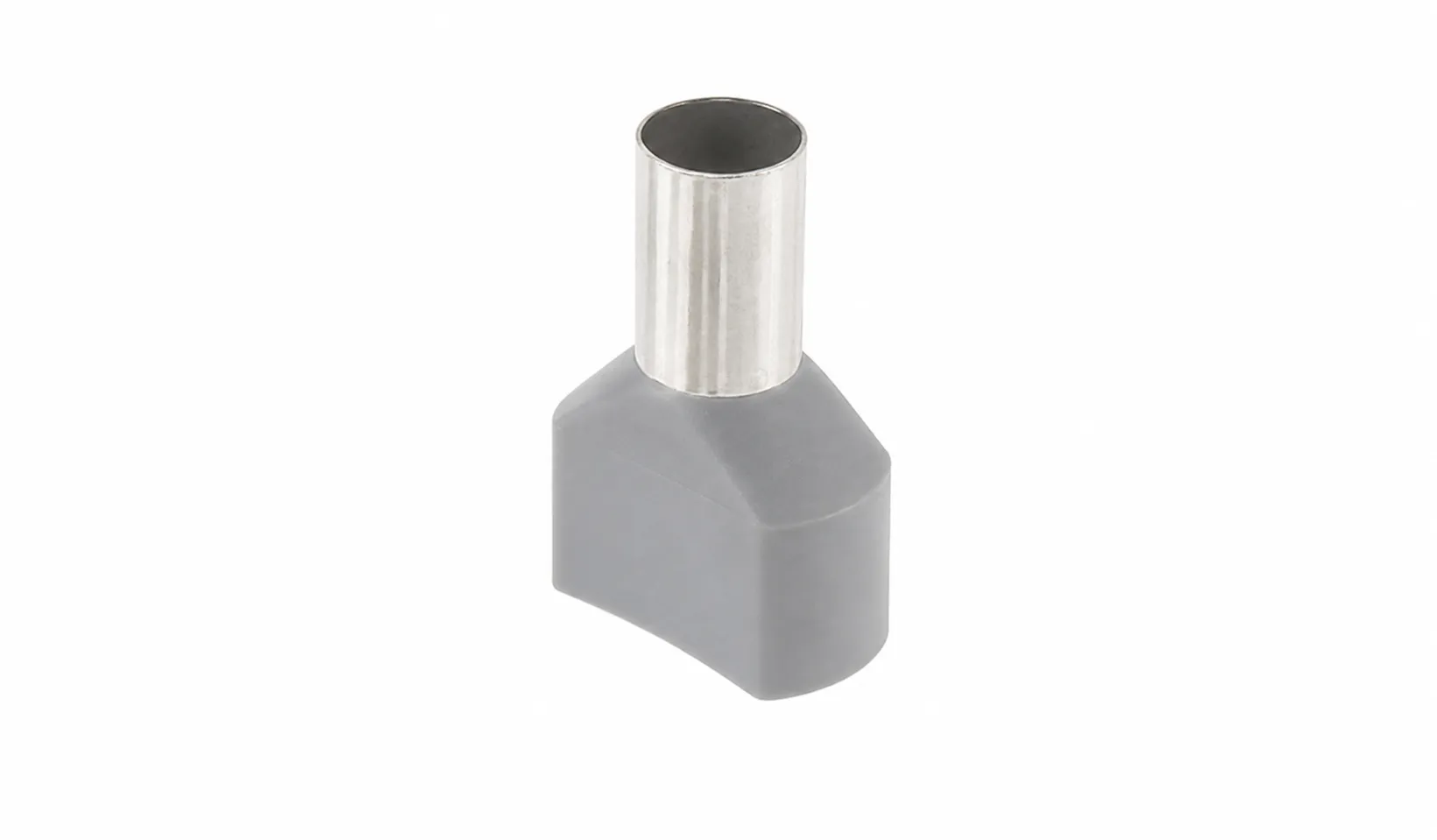 Pini terminali DUO 4 normal gri - 2x4mm2 scurt Helukabel