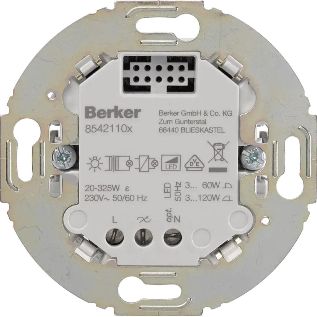 Dimmer Tactil Universal 1-canal (R, L, C, LED), Inel Suport Rotund, 85421101