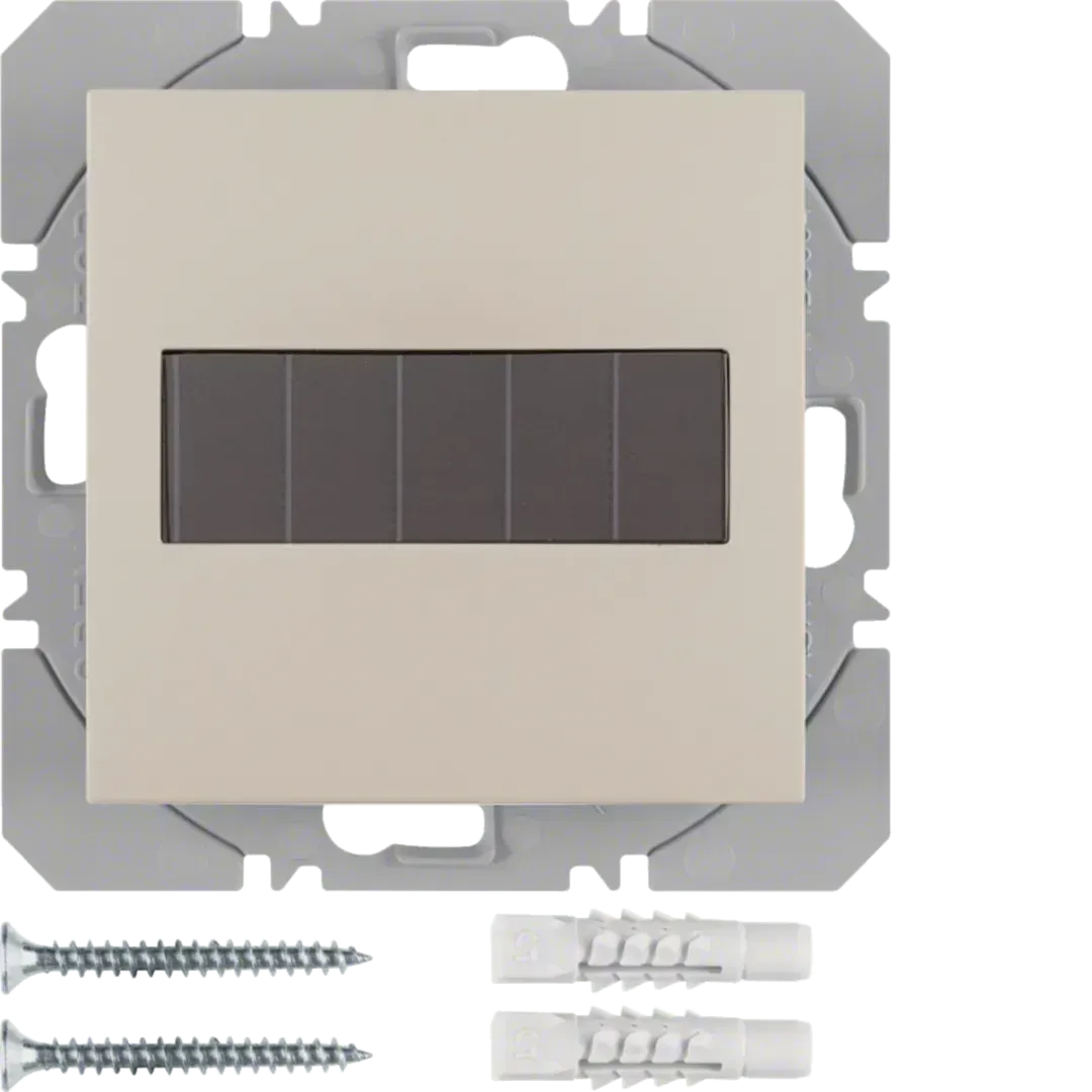 Comutator de perete cu transmitere KNX, 1 buton, plat, solar, cu quicklink, S.1, alb, lucios. 85655182