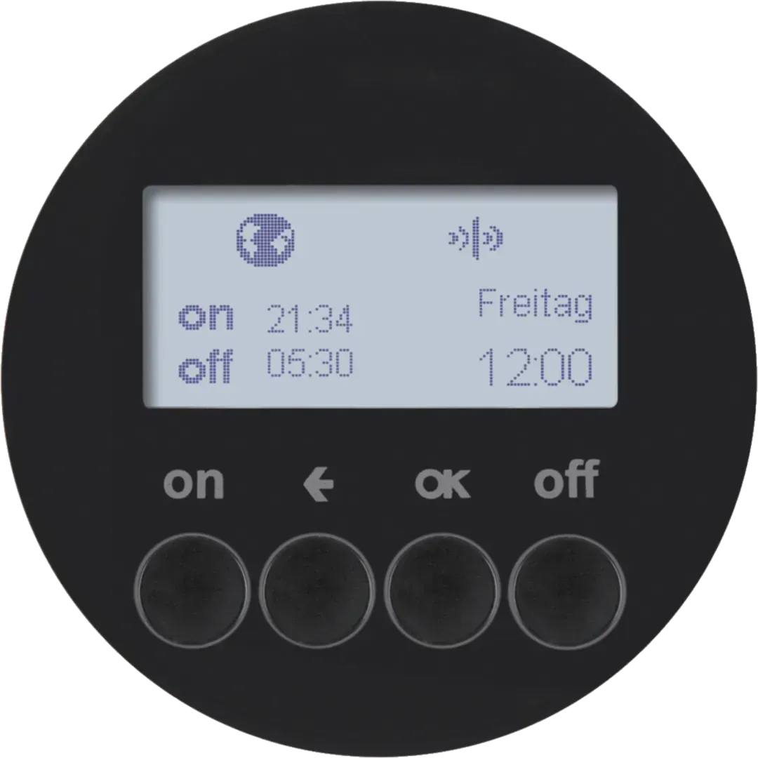 Ceas comutator KNX-Radio Quicklink R.1/R.3, negru, lucios. 85745231