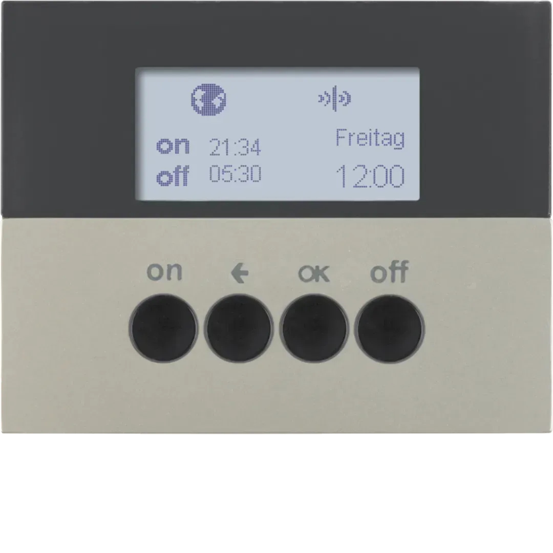 Ceas comutator KNX-Radio Quicklink K.5, oțel inoxidabil, vopsit. 85745273