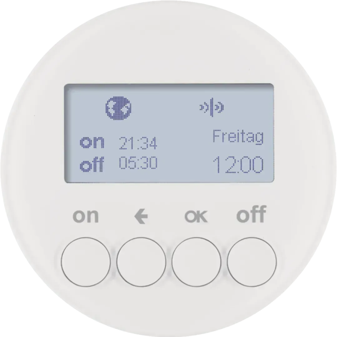 Ceas programabil wireless KNX Quicklink R.1/R.3 alb polar, lucios. 85745239