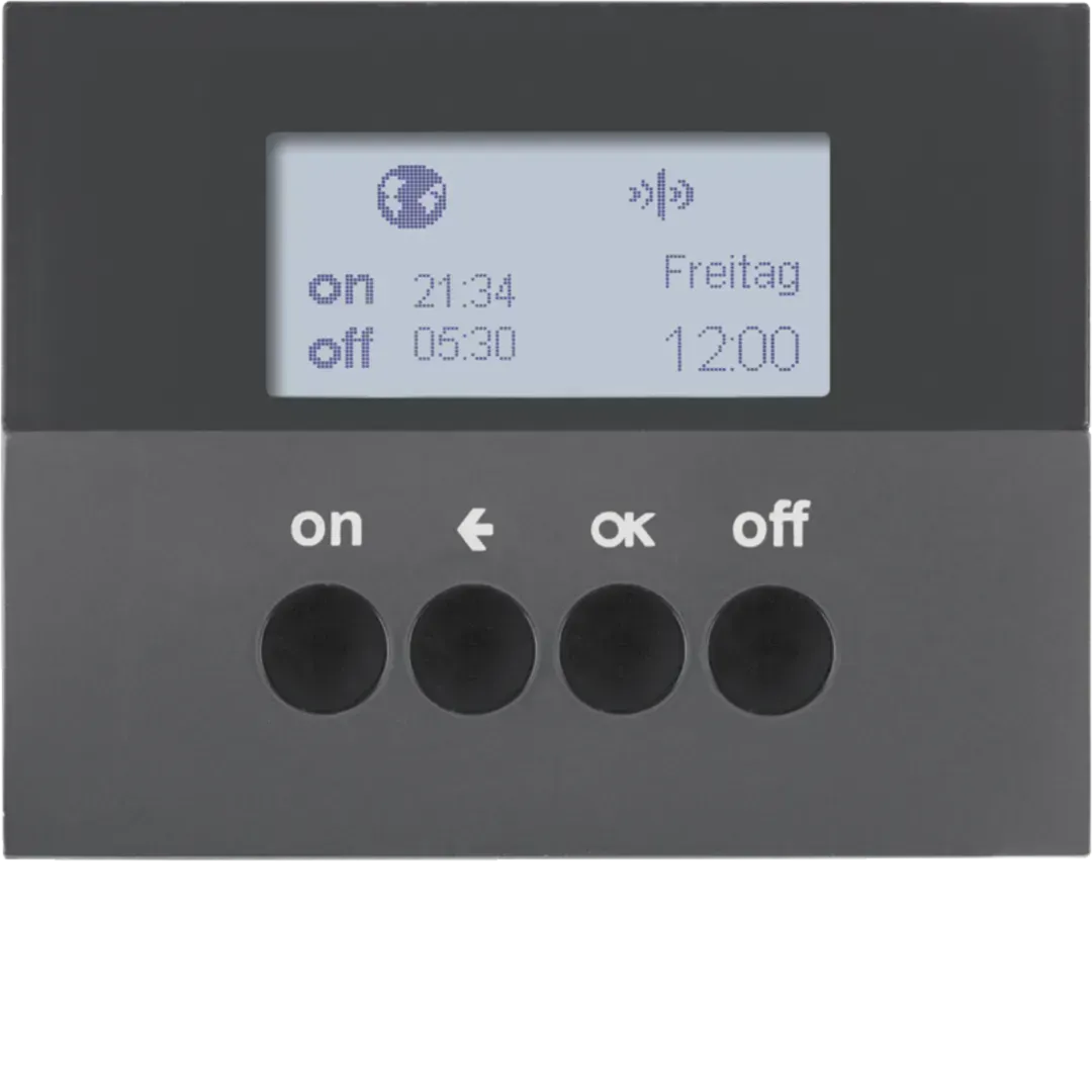 Ceas programabil wireless KNX Quicklink K.1 antracit, mat. 85745275