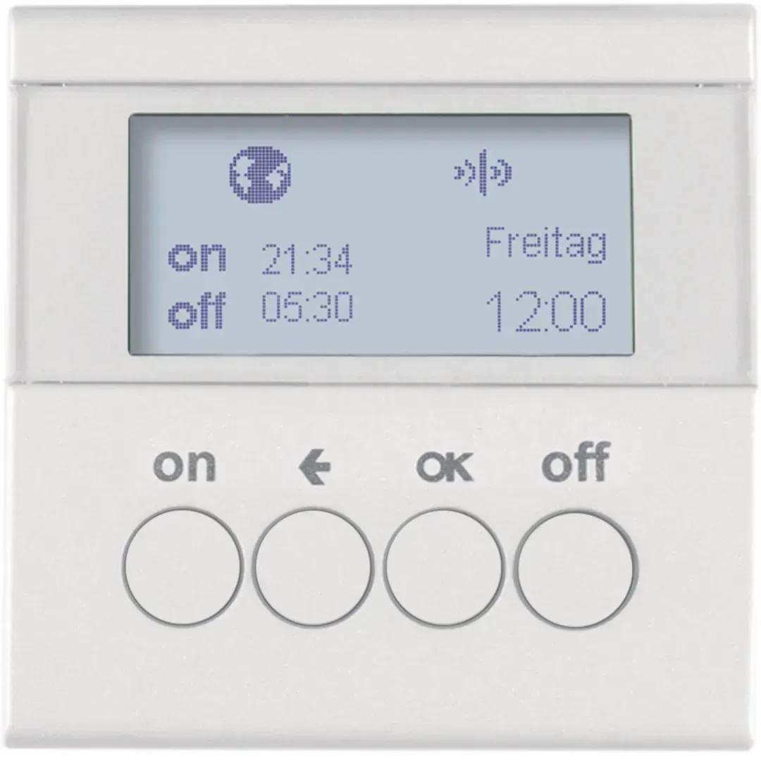 Ceas programabil wireless KNX Quicklink S.1/B.3/B.7 alb polar, mat. 85745288