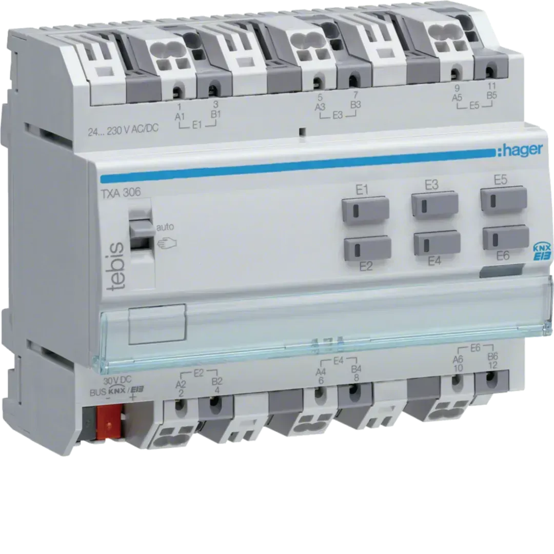 Intrare binară cu 6 canale, universală, REG, KNX . TXA306