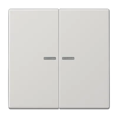 Întrerupător basculant cu două module cu lentilă pentru butoane de apăsare cu două module, din duroplastic, gama LS, culoare gri deschis. LS 102 KO5 LG