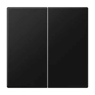 Întrerupător balansier cu 2 ganglioni pentru buton de apăsare dublu, lacuit cu duroplastic, serie LS, negru grafit mat. LS 102 SWM